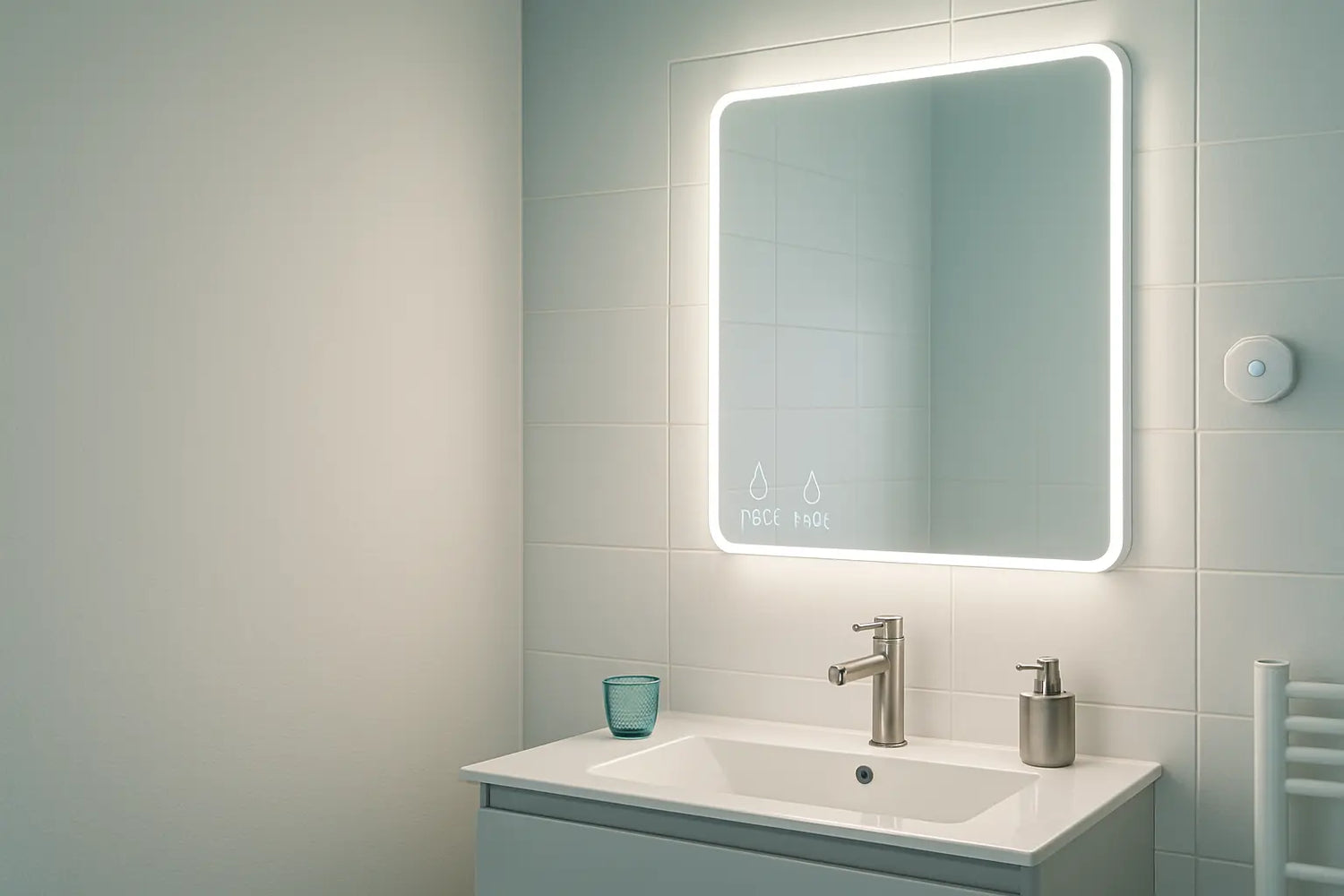 Hoe sluit ik een badkamerspiegel veilig aan (IP44/IP65)?