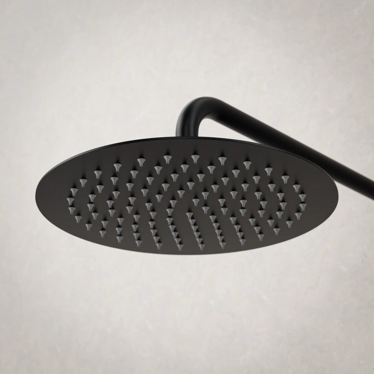 Inbouw Regendouche Riva - Mat Zwart met Thermostaatkraan - 25 cm
