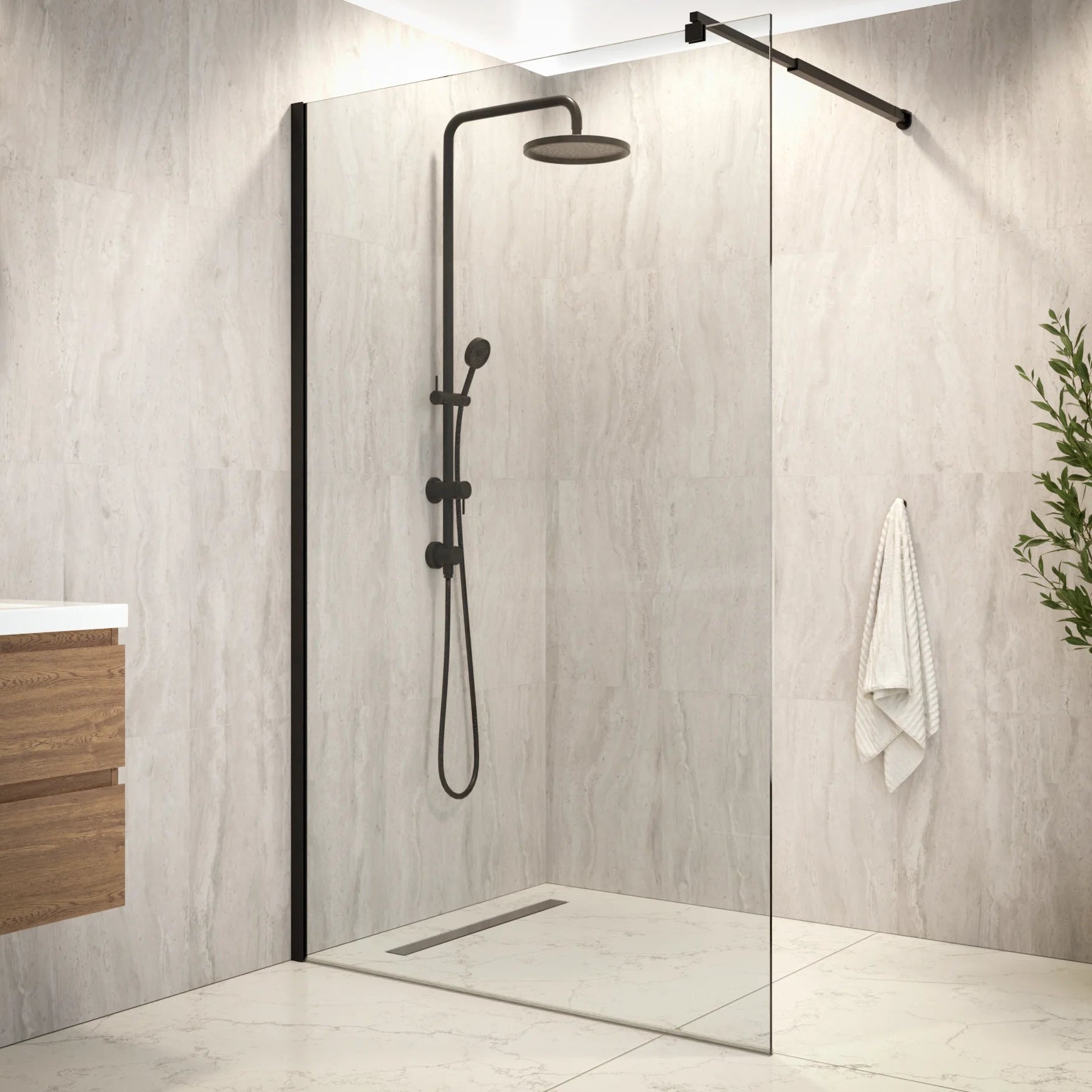 Douchewand Aris - 120x200cm