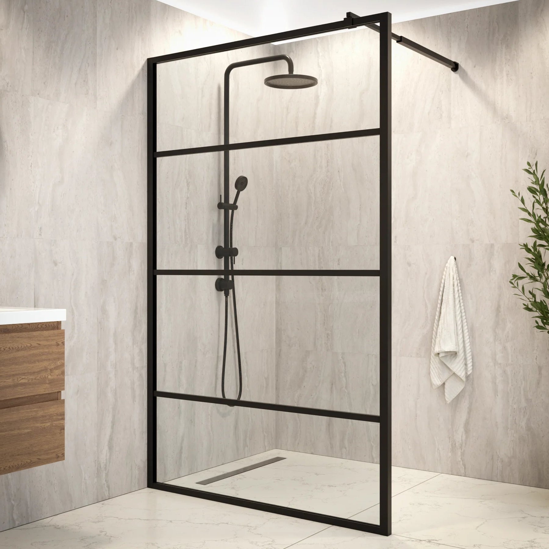 Douchewand Luna - 120x200cm