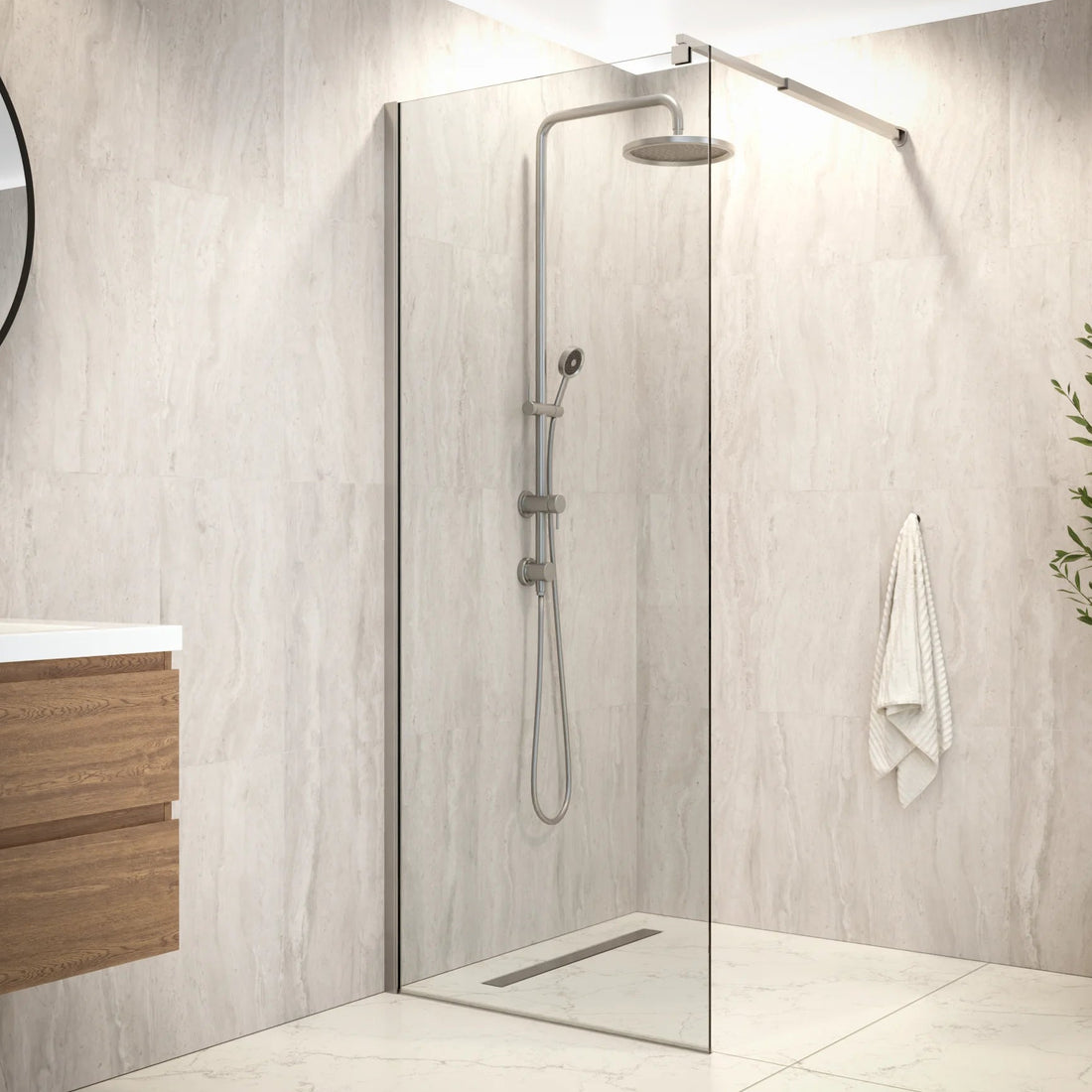 Douchewand Zaro - 80x200cm