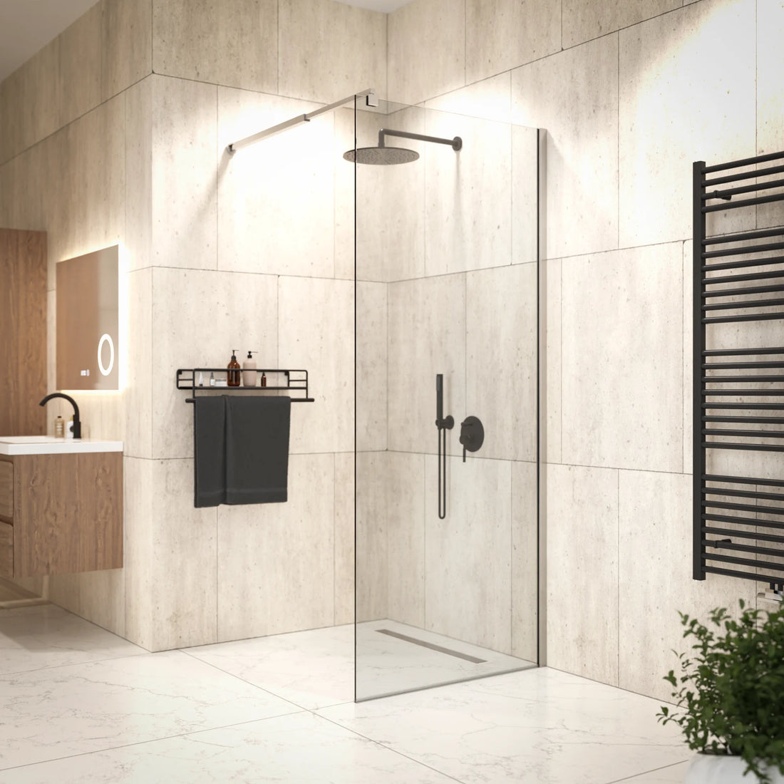 Douchewand Zaro - 80x200cm
