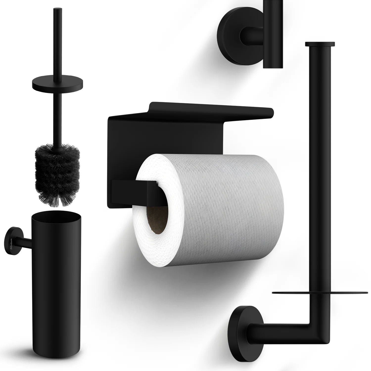 Badkameraccessoireset - WC - Zwart