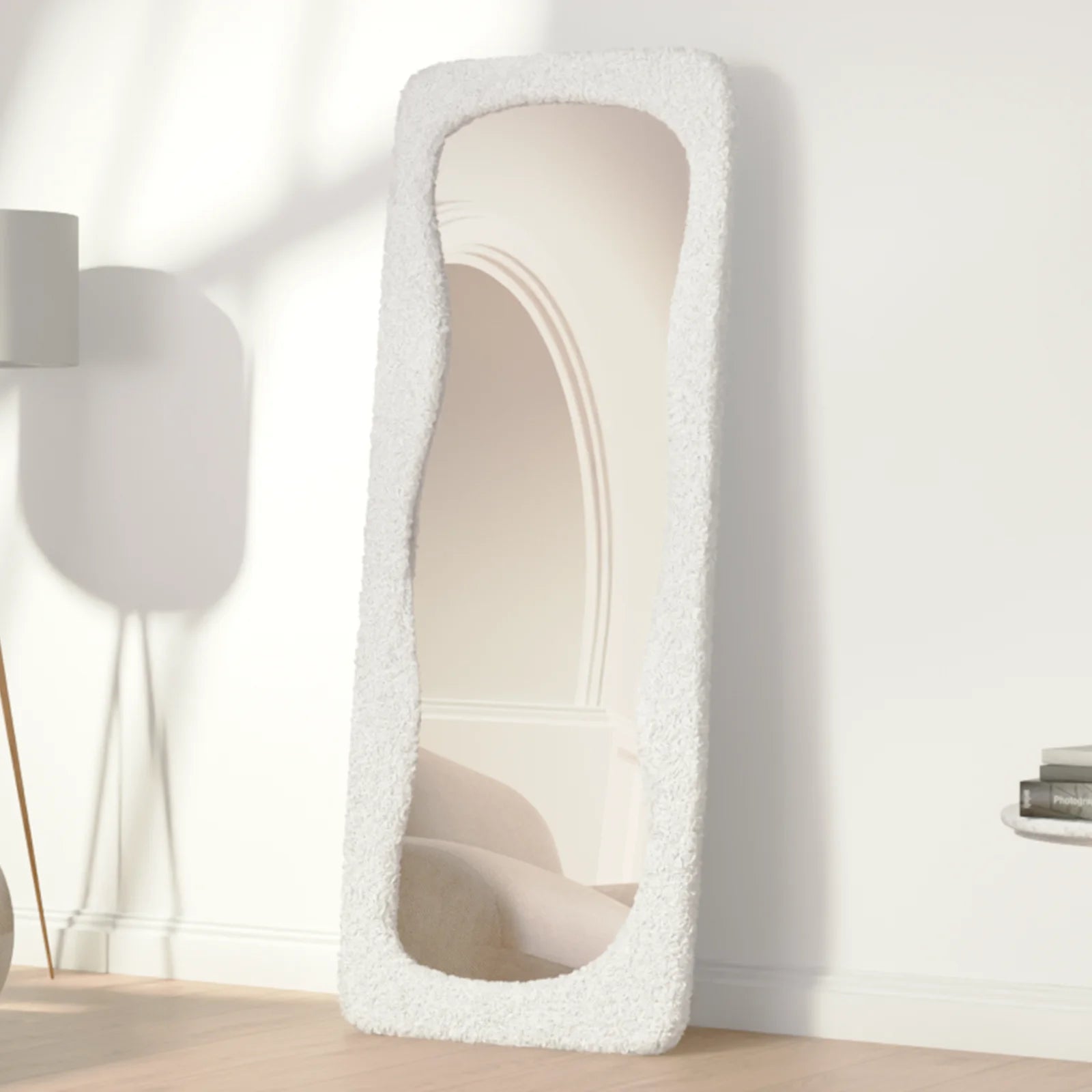 Passpiegel - Teddy Organische Spiegel - 160x60cm - Wit