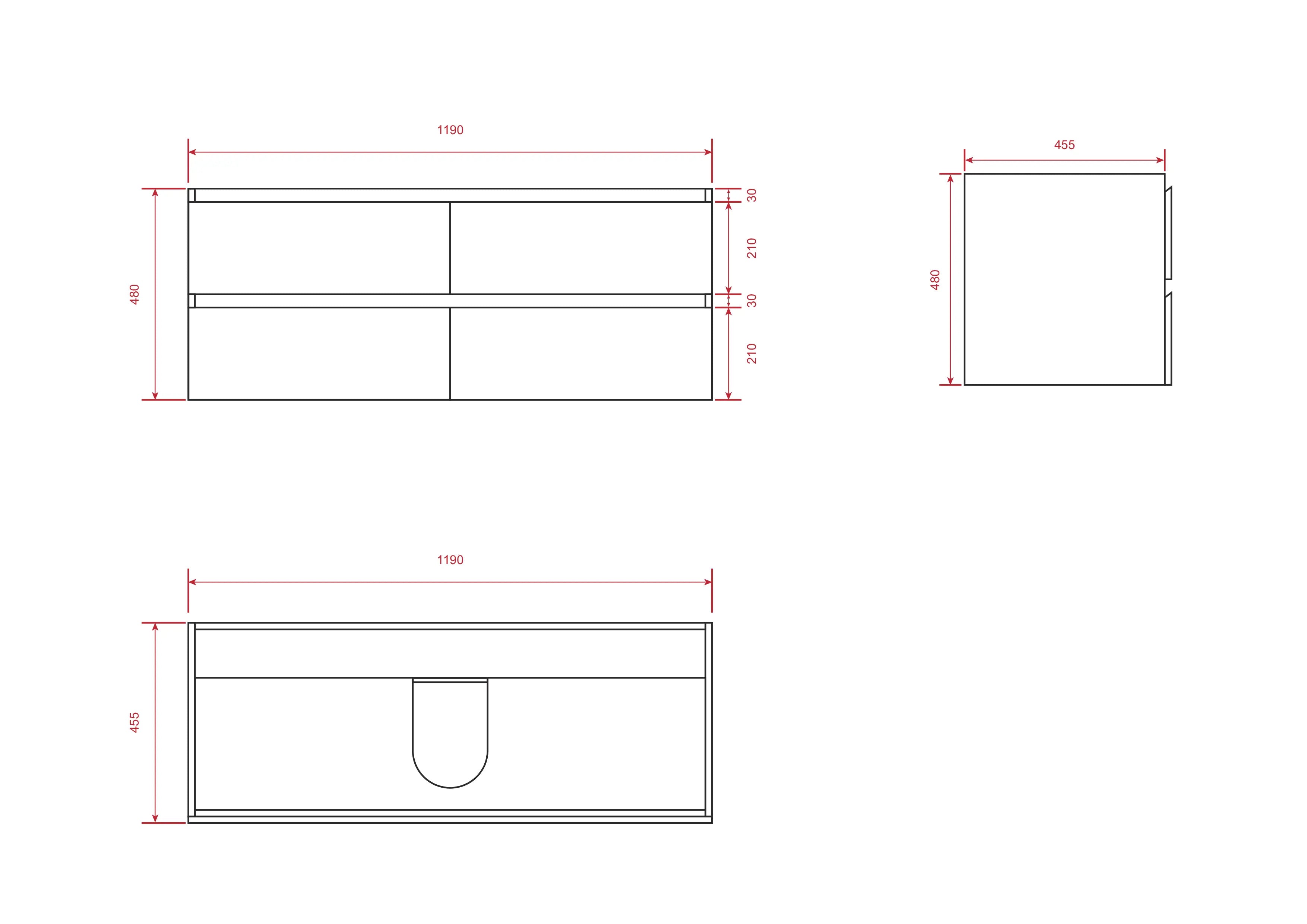 Badkamermeubel Asora - 120cm - 2 Kraangaten - Warm Eiken - Wastafel Wit