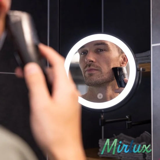 Make-Up Spiegel - Batterij - Zwart - 1-5x Vergroting