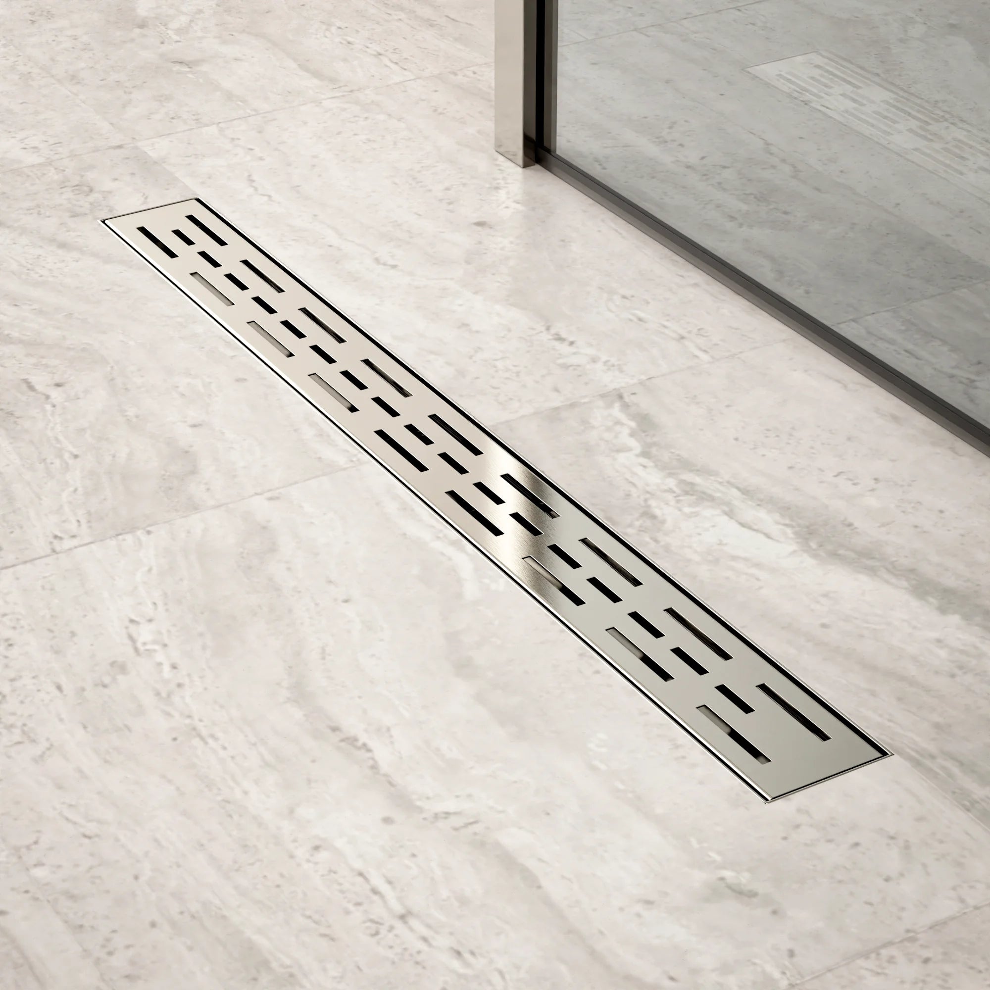 Douchegoot - 70cm - Standaard rooster - RVS - Met Flens