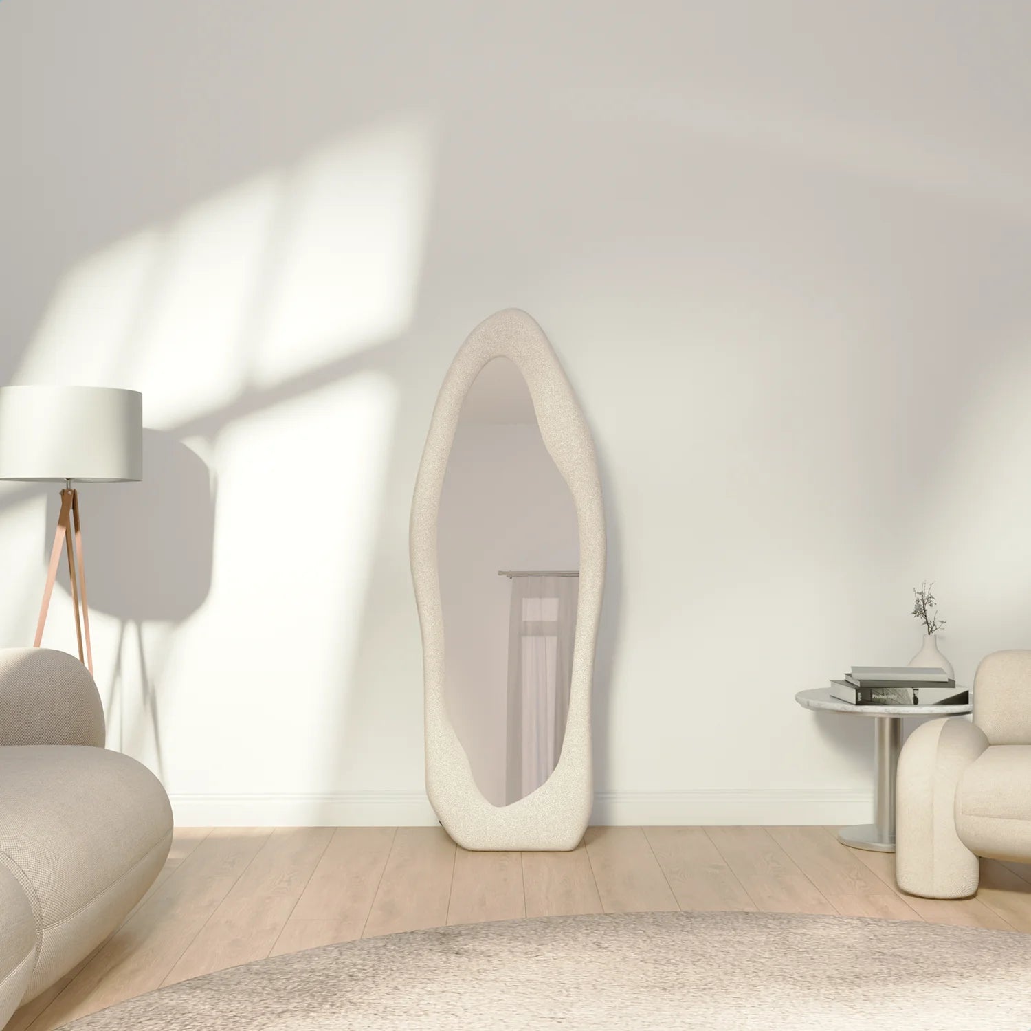 Passpiegel - Teddy Organische Spiegel - 160x60cm - Light Cream