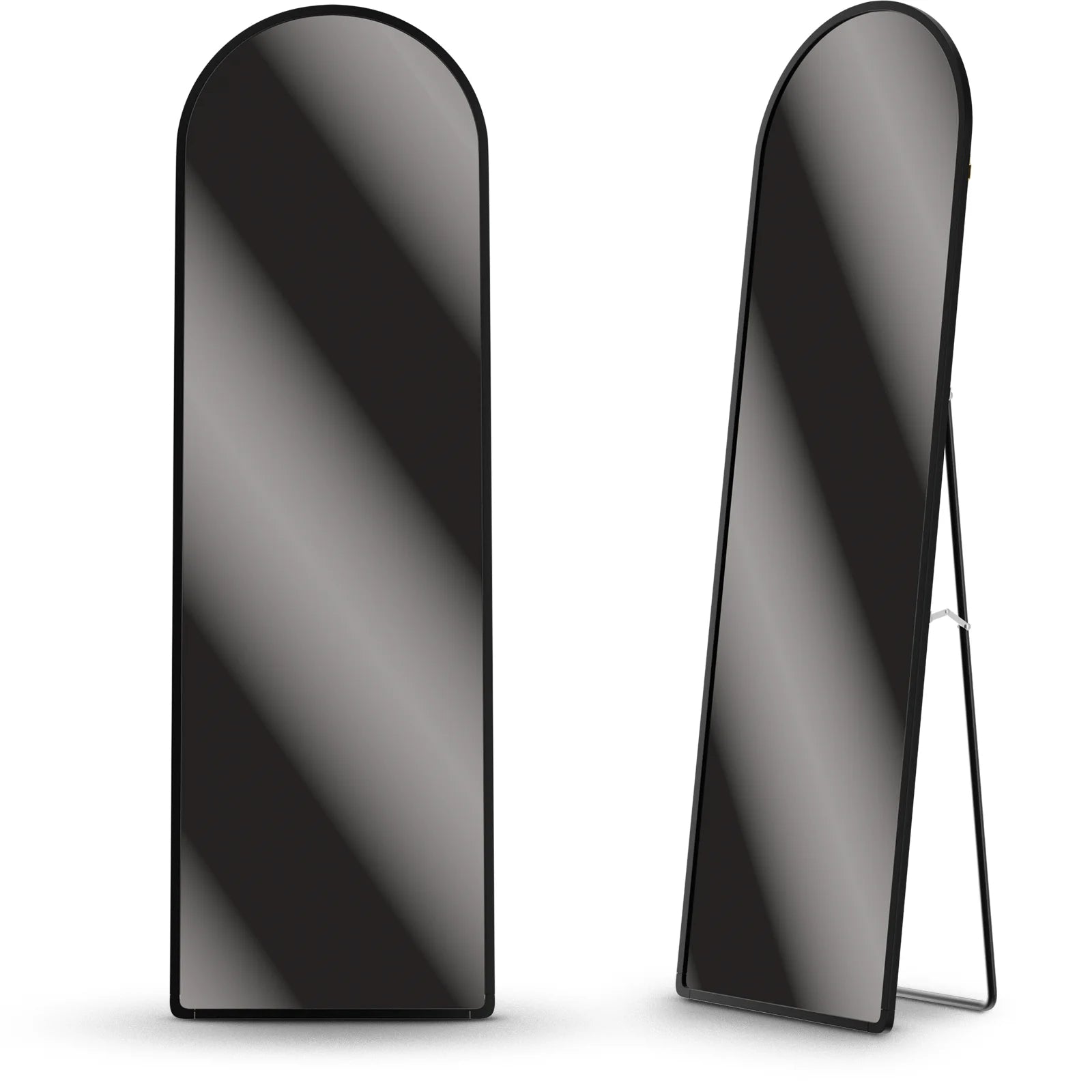 Passpiegel - Ovale Spiegel - 160x60cm - Zwart