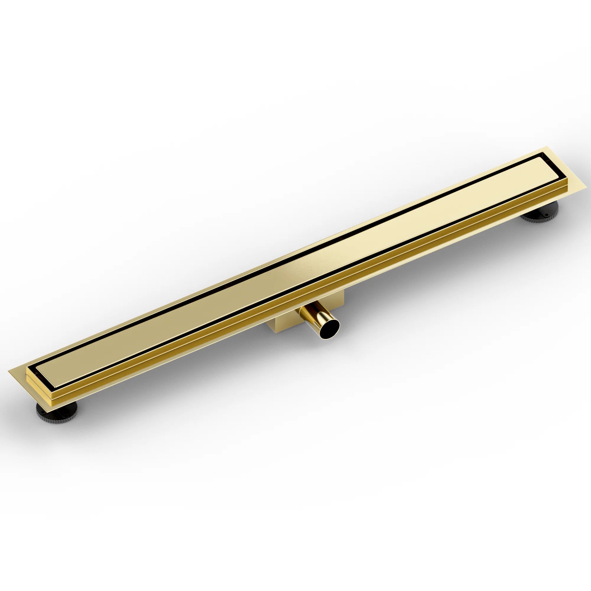 Douchegoot - 90cm - Goud - Tegelrooster - RVS - Met Flens