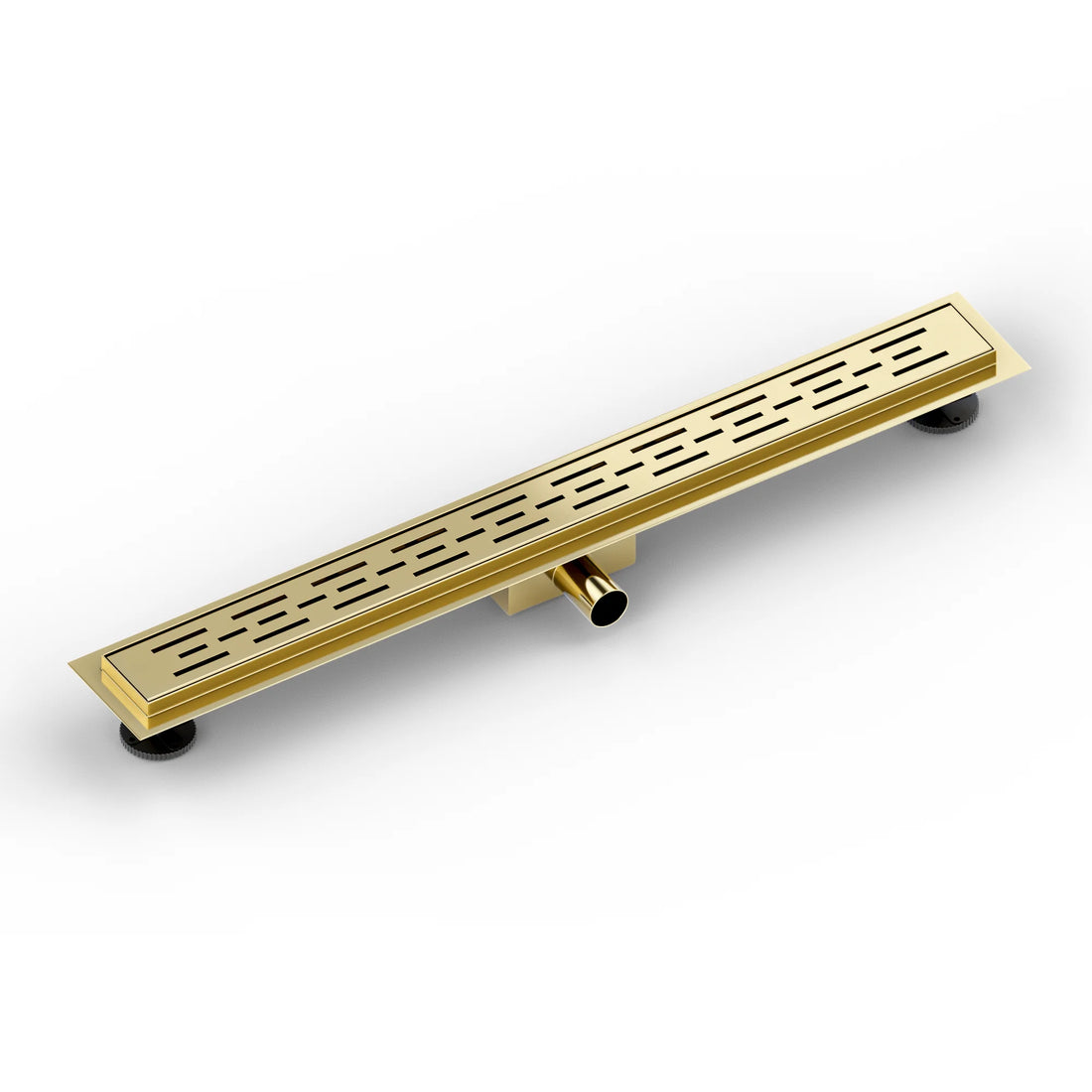 Douchegoot - 80cm - Goud - Standaard rooster - RVS - Met Flens