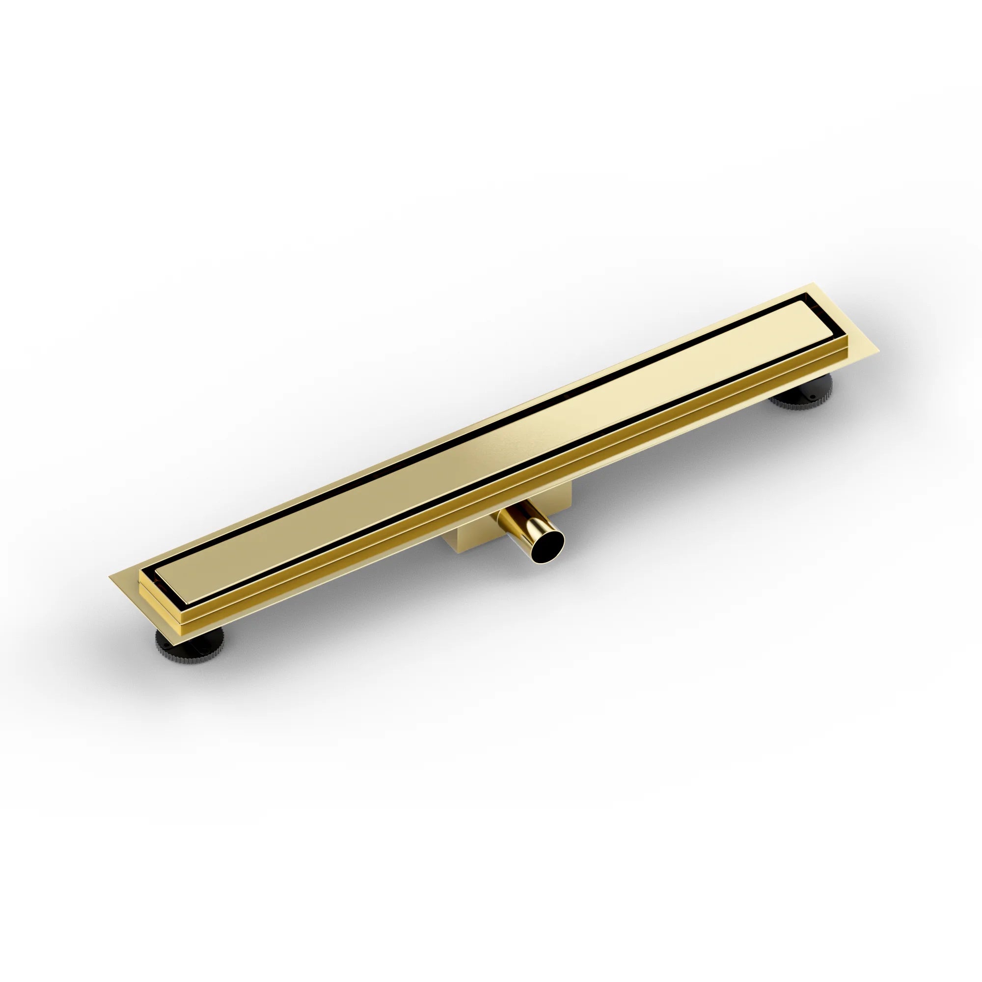 Douchegoot - 70cm - Goud - Tegelrooster - RVS - Met Flens