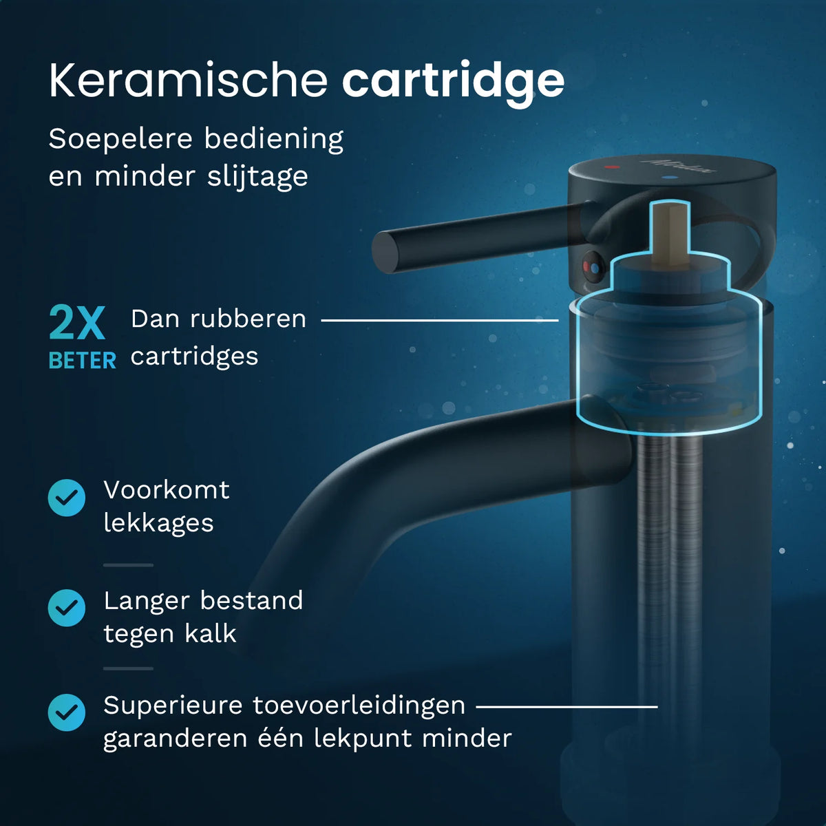 Wastafelkraan ARIADNE - Zwart