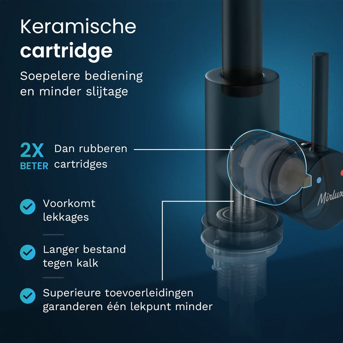 Wastafelkraan KALLISTA - Zwart