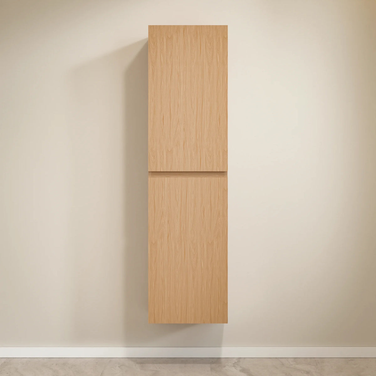 Badkamermeubel set Fayro - 60cm - Licht Eiken - Wastafel Wit