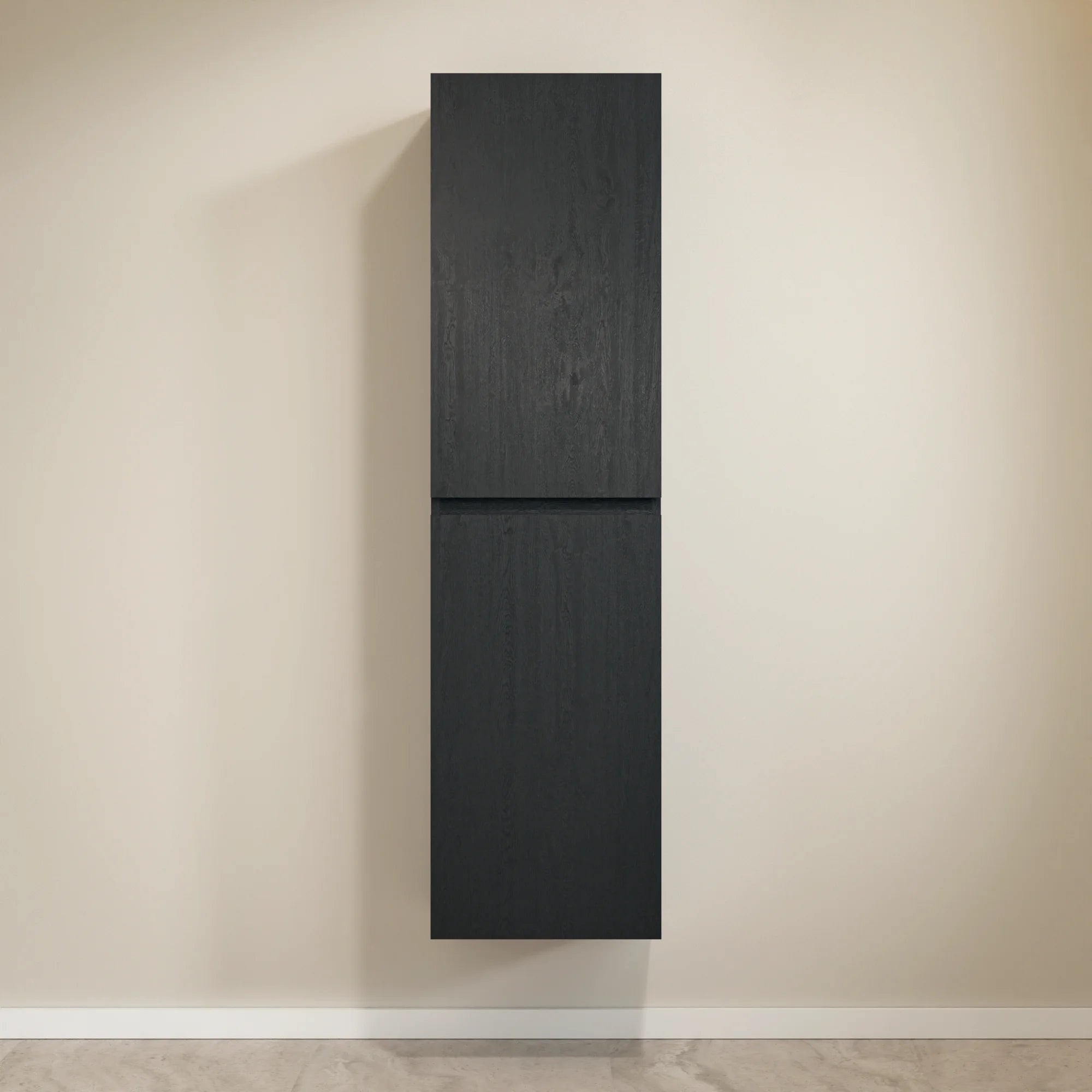 Badkamermeubelset Fayro - 60cm - Zwart Eiken - Wastafel Wit