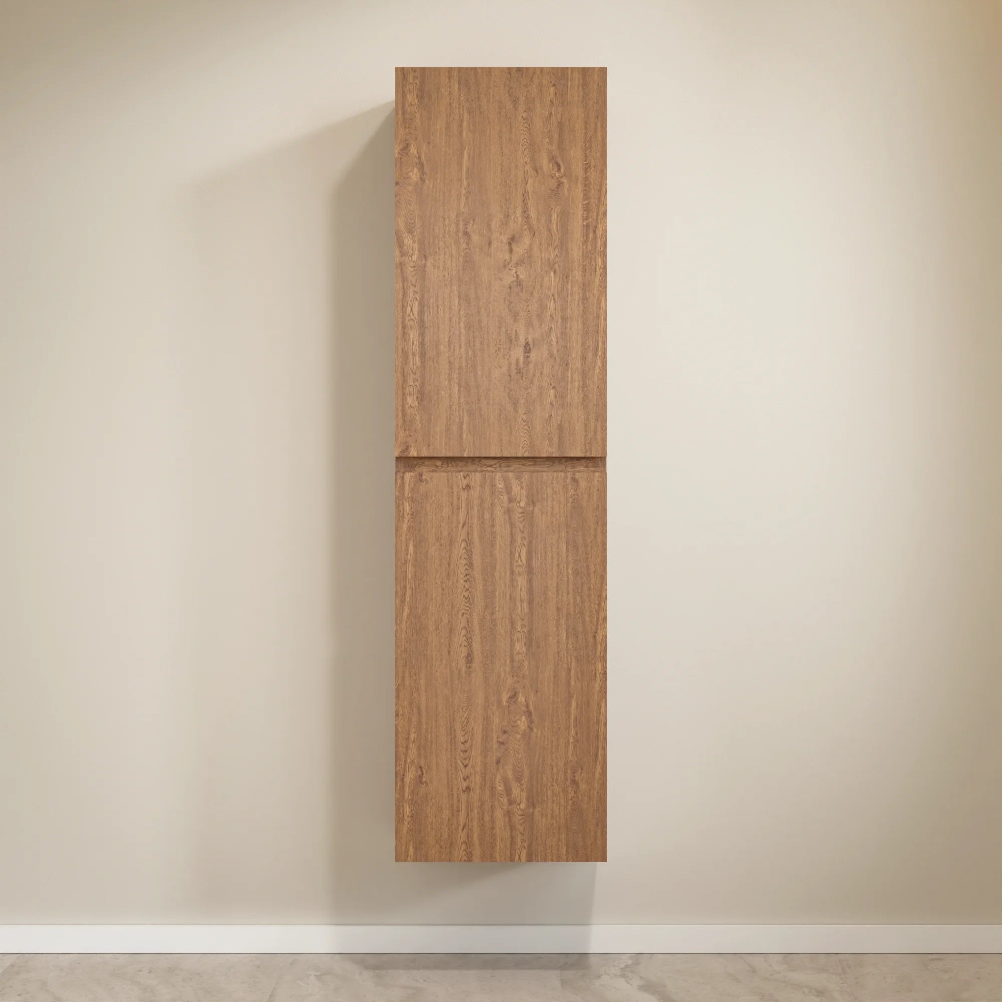 Badkamermeubelset Avello - 80cm - Warm Eiken - Wastafel Wit