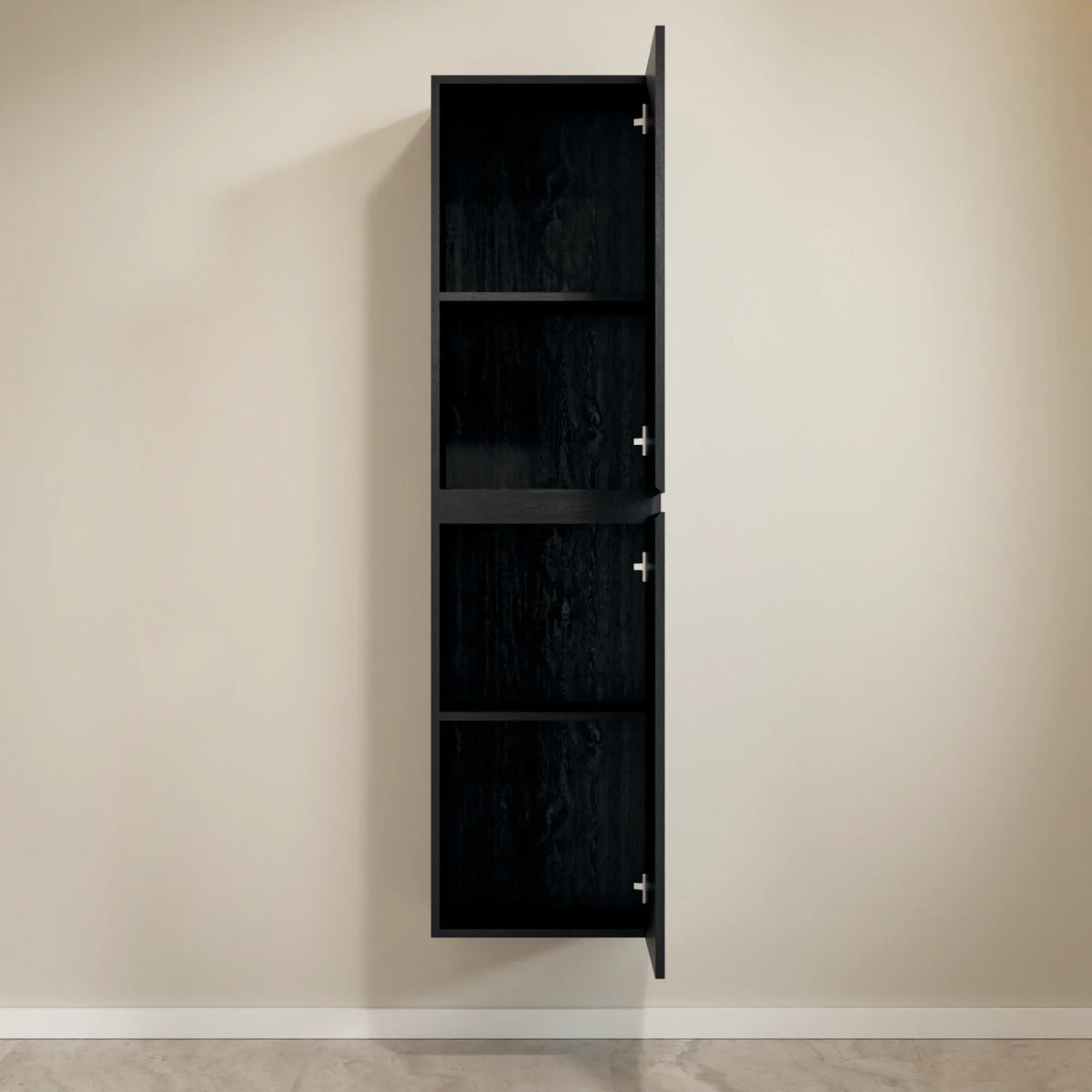 Badkamermeubelset Imperial - 80cm - Zwart Eiken - Wastafel Zwart
