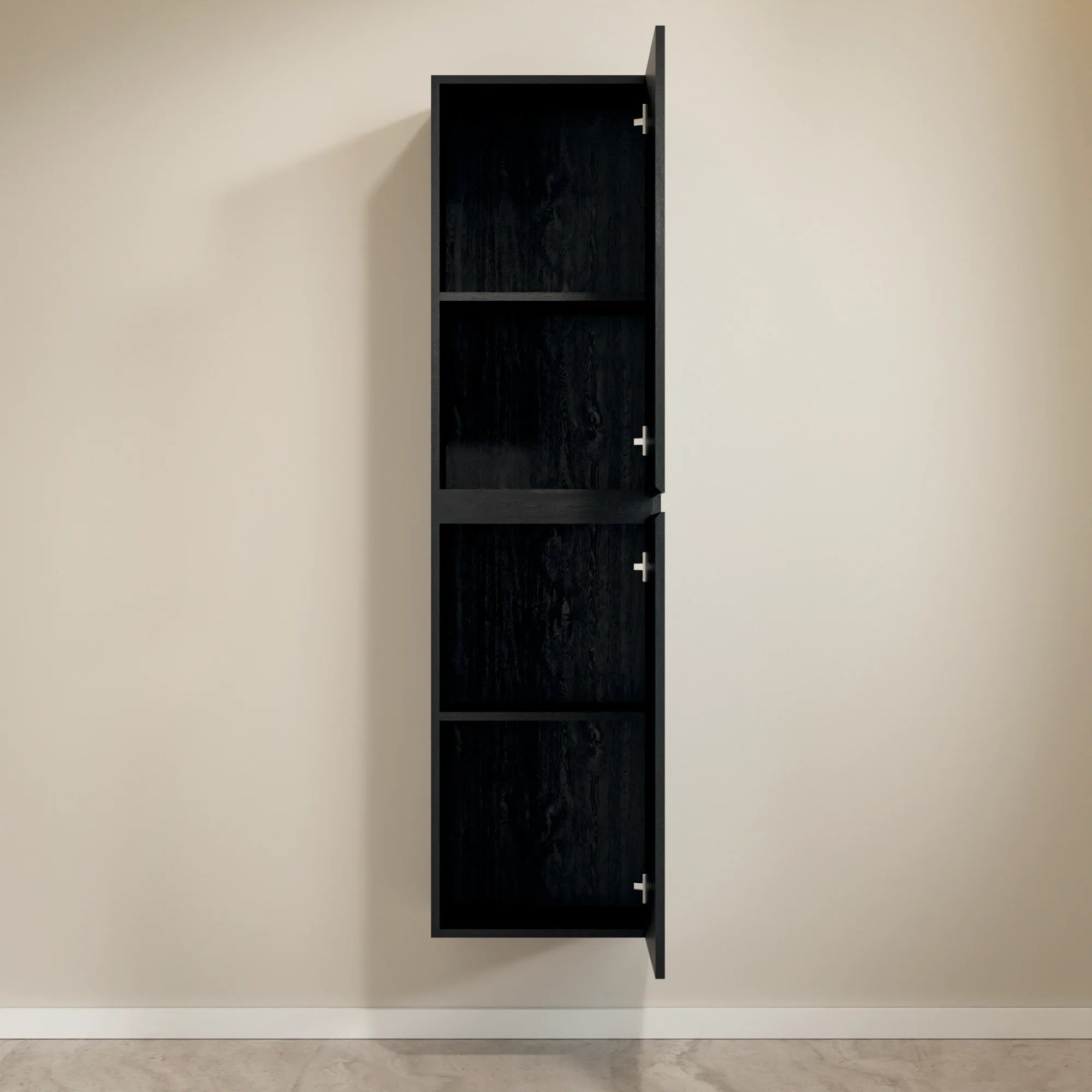 Badkamermeubelset Avello - 80cm - Zwart Eiken - Wastafel Wit