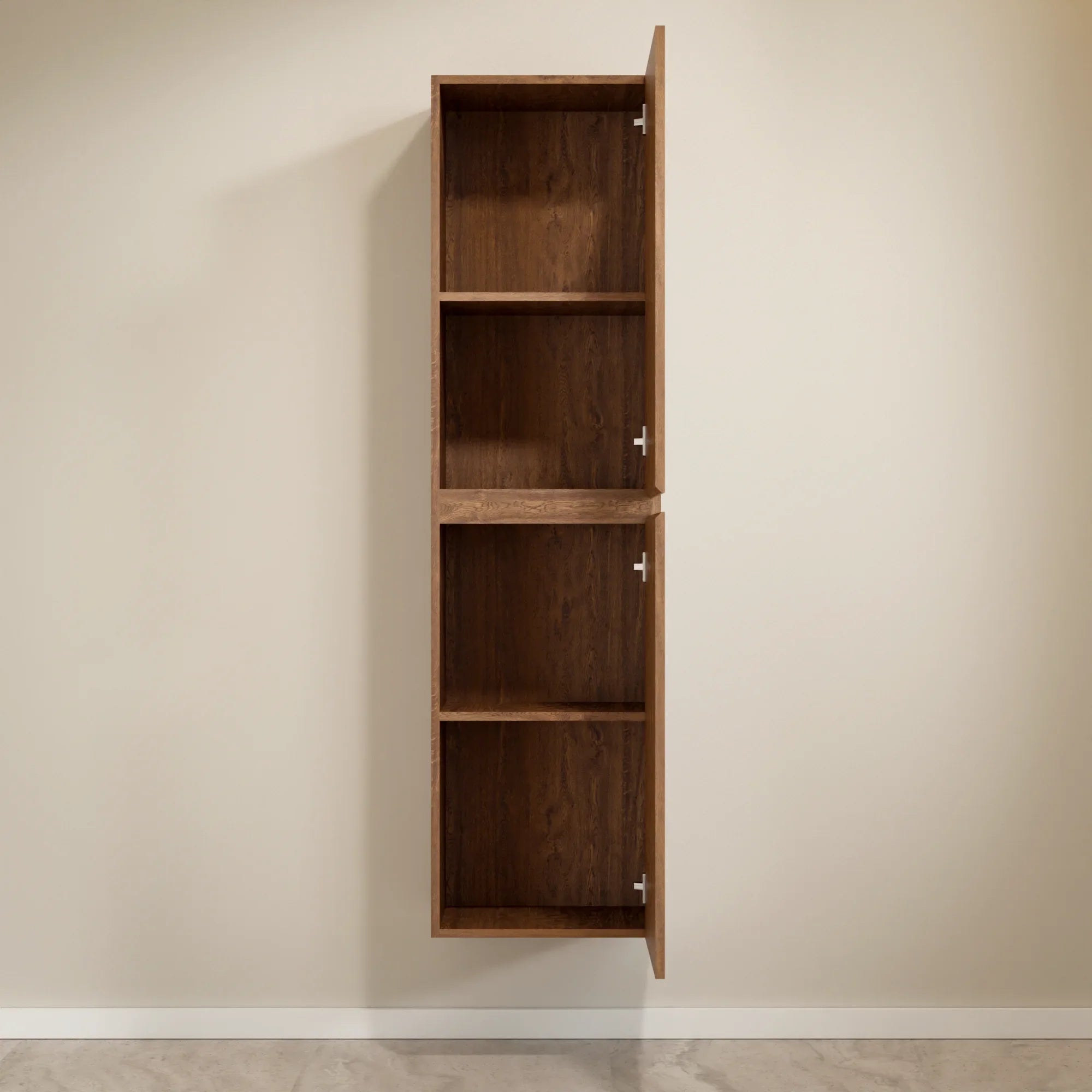 Badkamermeubelset Valento - 60cm - Warm Eiken - Wastafel Wit