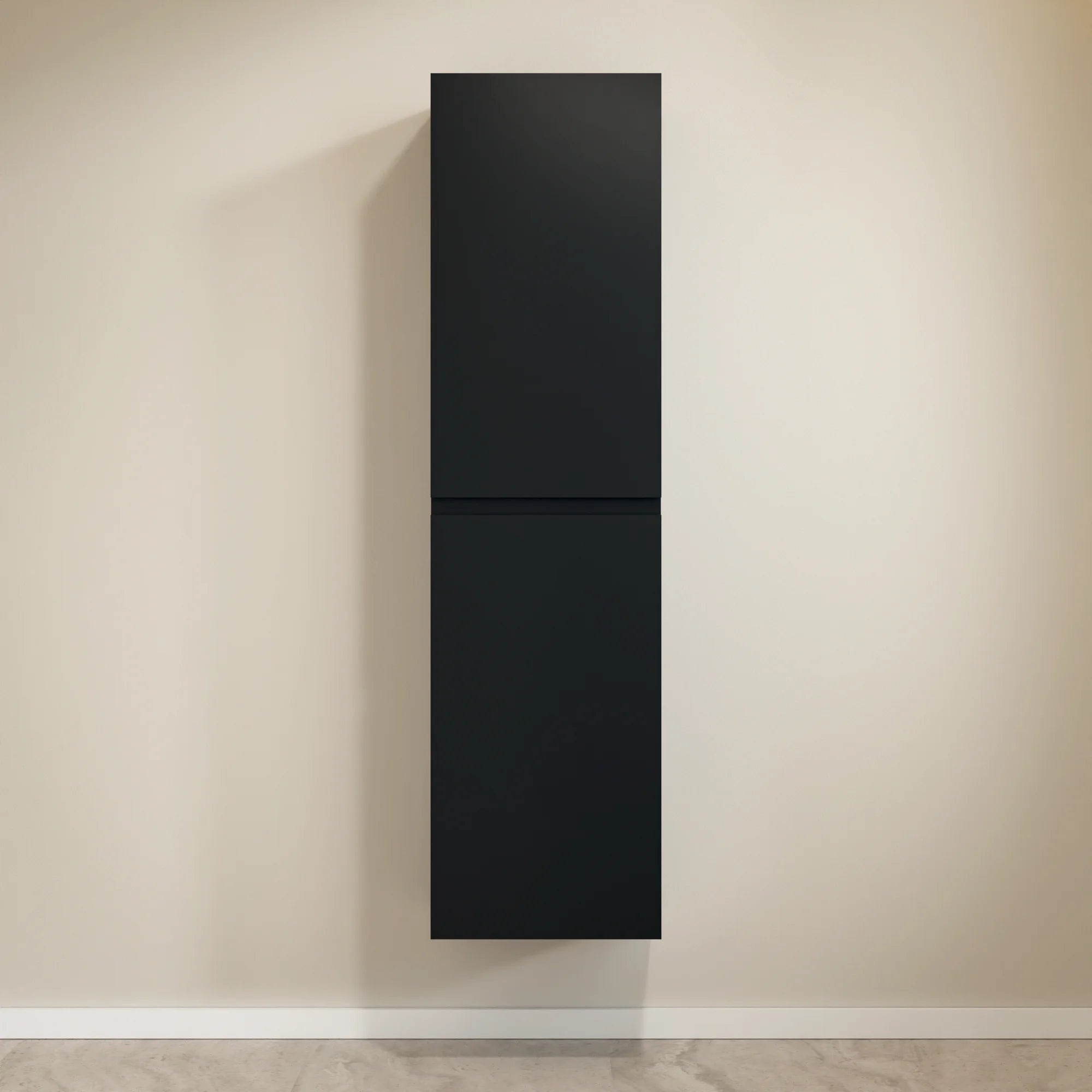 Badkamermeubelset Avello - 80cm - Zwart - Wastafel Wit