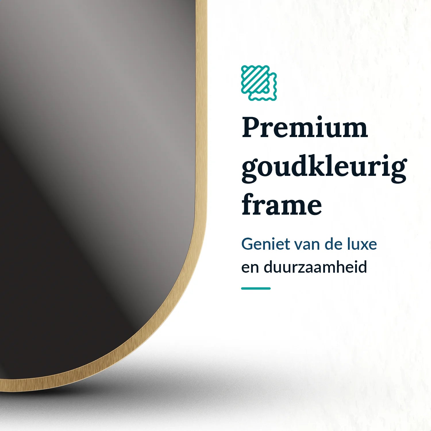 Passpiegel - Ovale Spiegel - 160x50cm - Goud