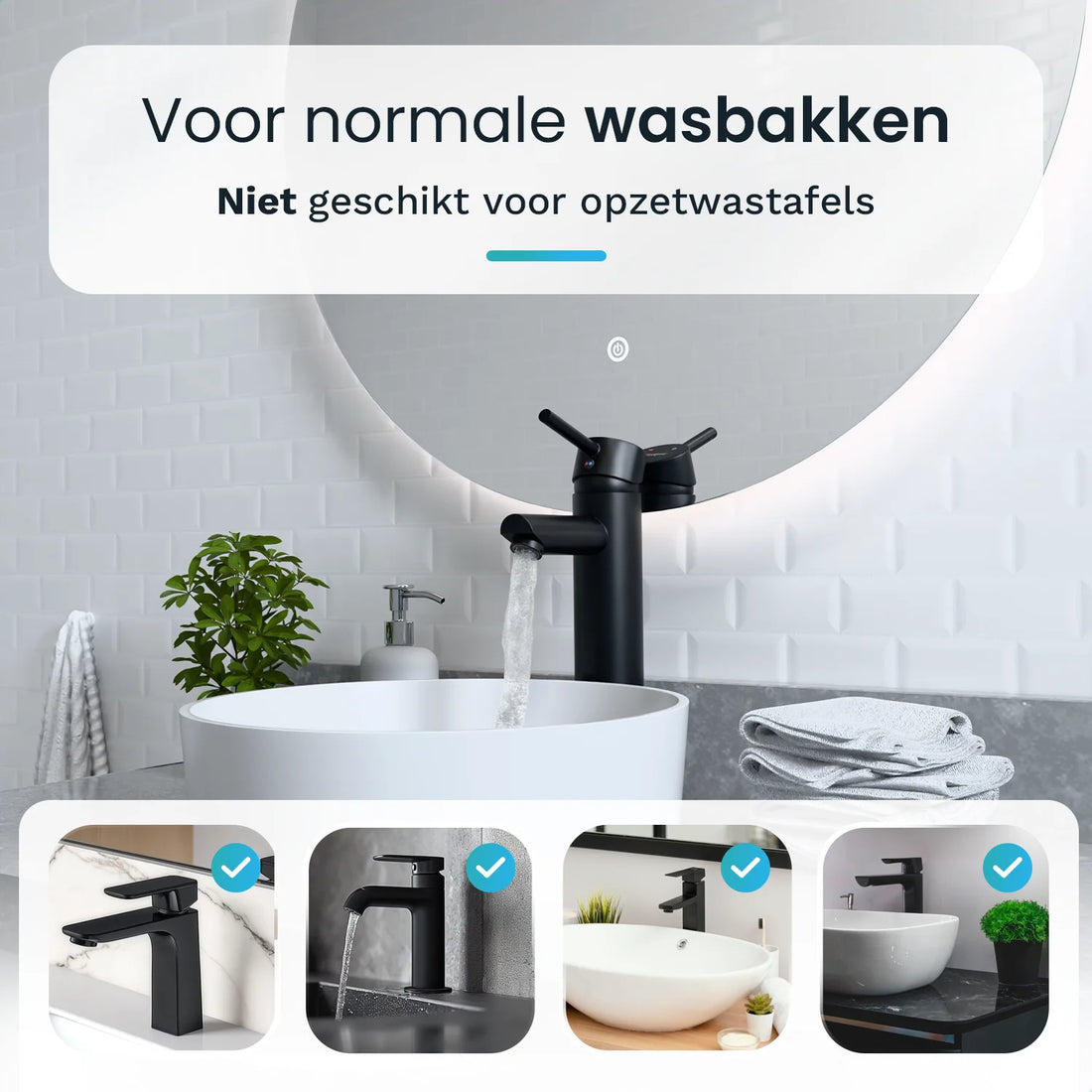 Wastafelkraan EIRENE -Zwart