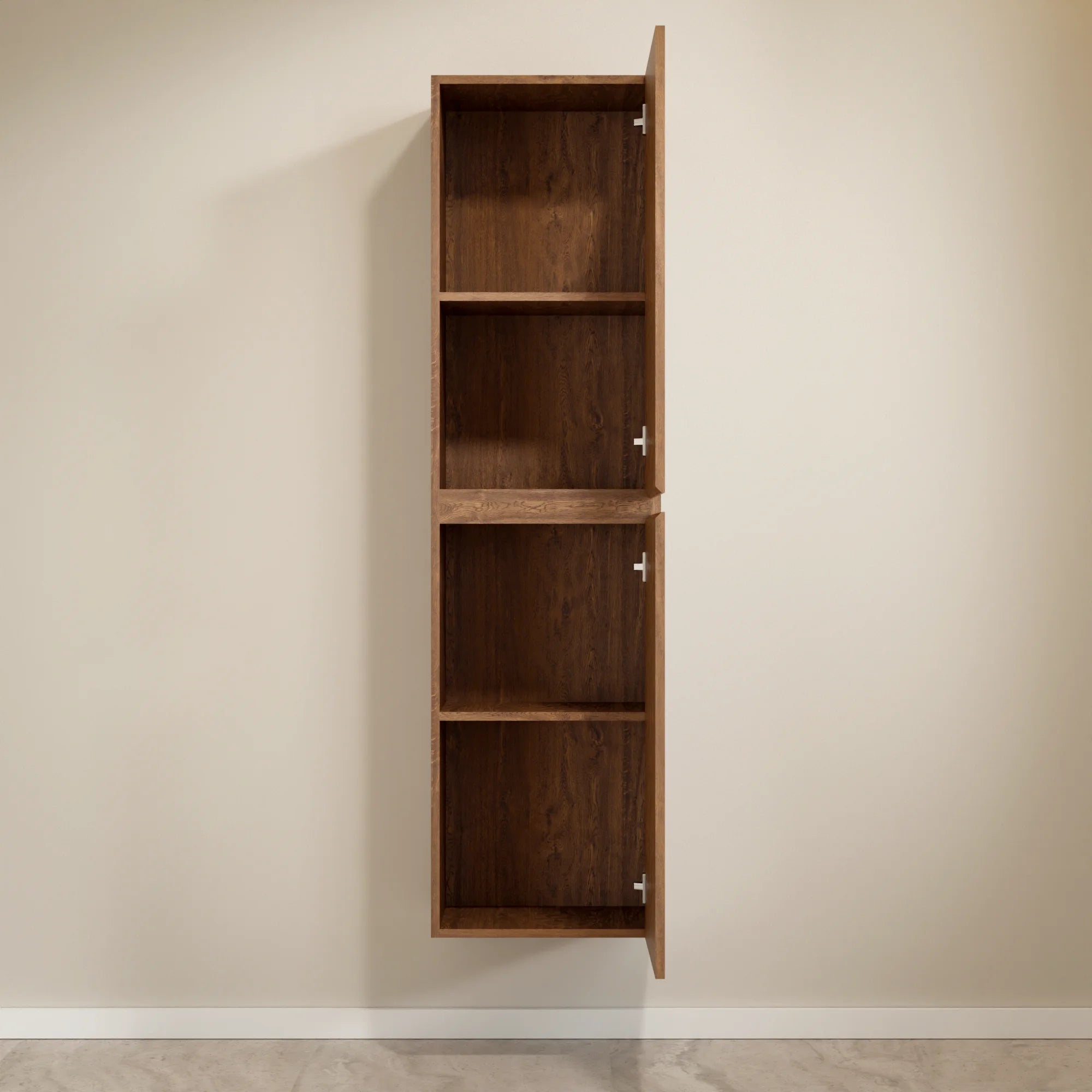 Badkamermeubelset Avello - 80cm - Warm Eiken - Wastafel Wit