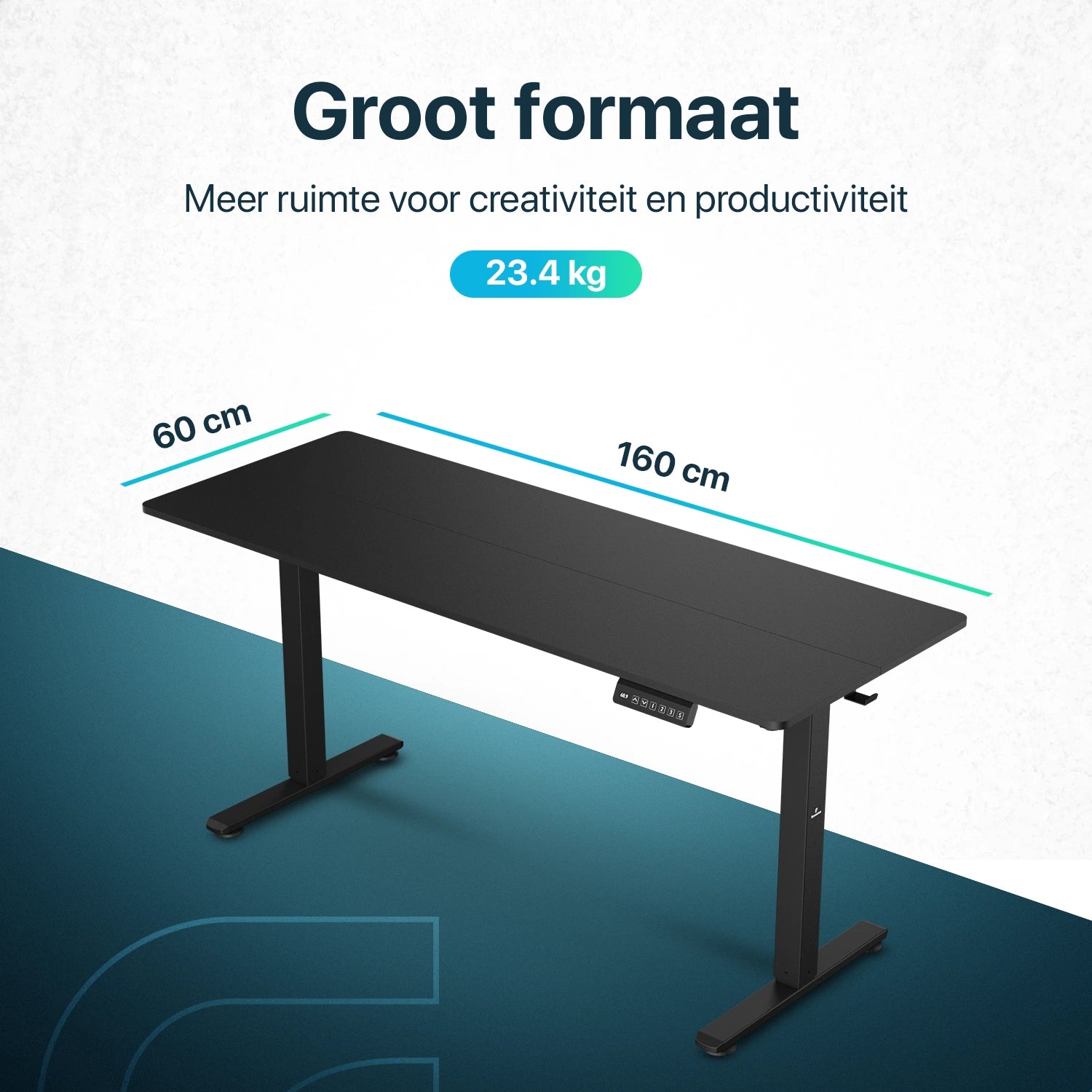 Flowsense Zit Sta Bureau - Verstelbaar Elektrisch Bureau - 160 x 60 cm - PRE ORDER