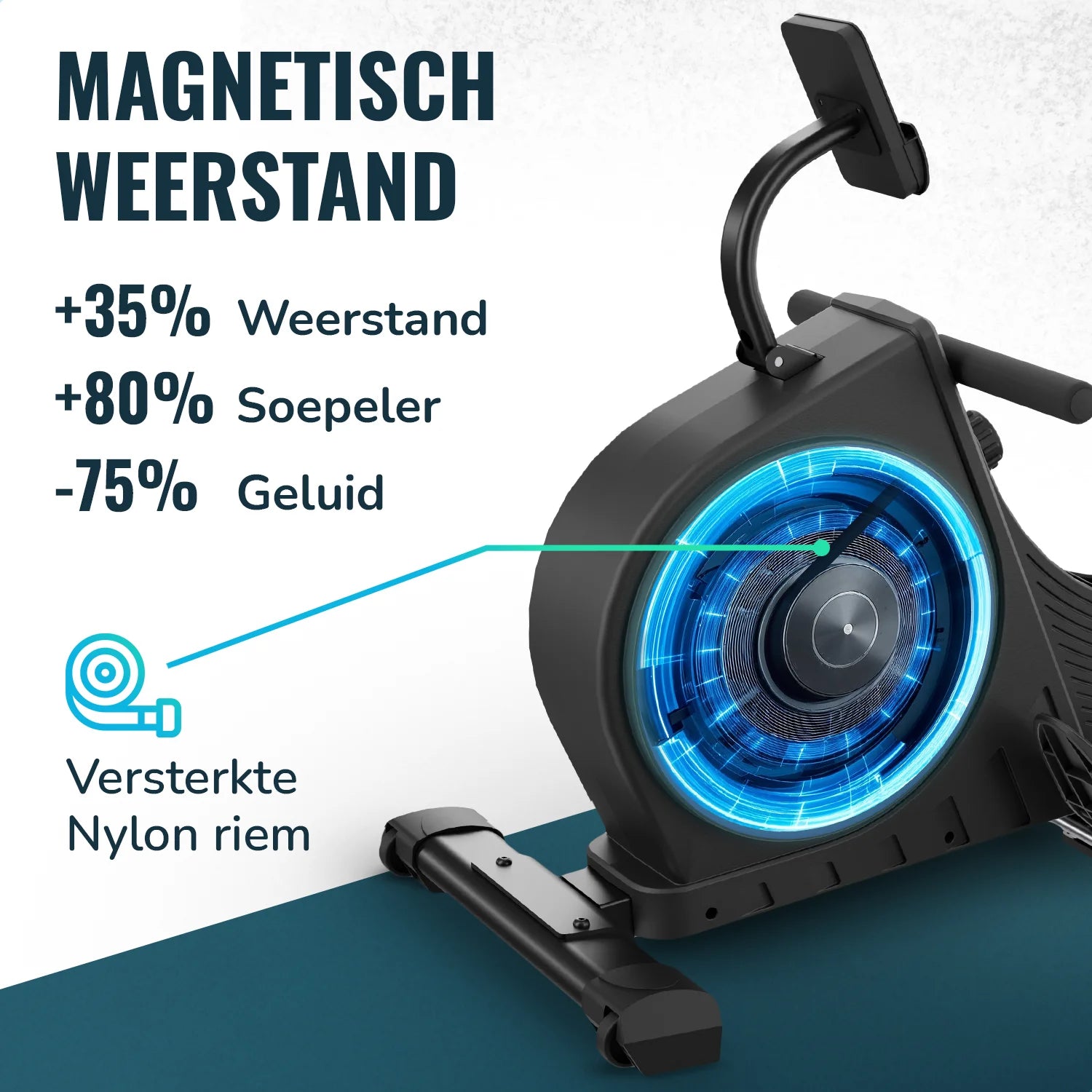Roeitrainer- 16 Weerstandniveaus - LCD Monitor