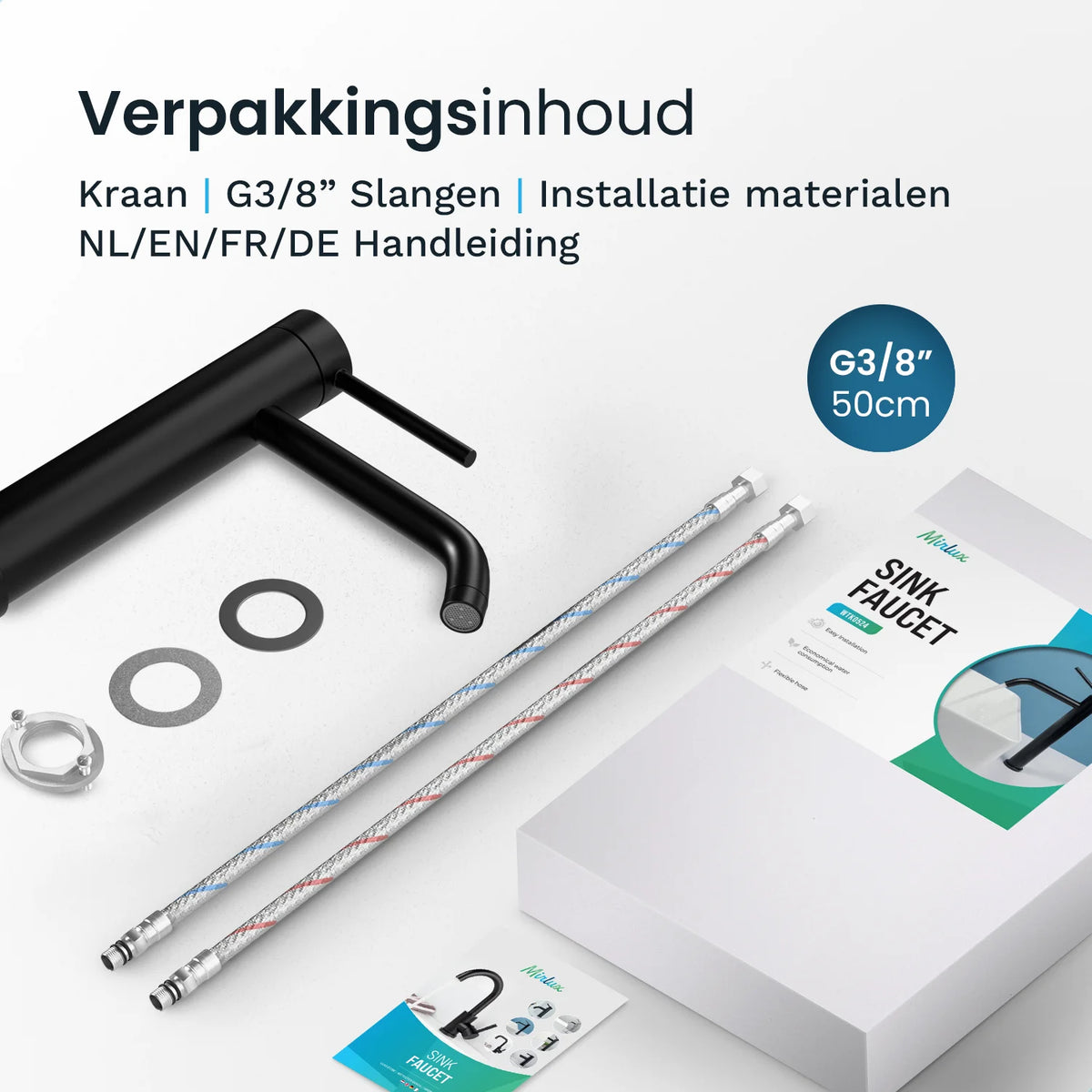 Wastafelkraan NYX - Zwart