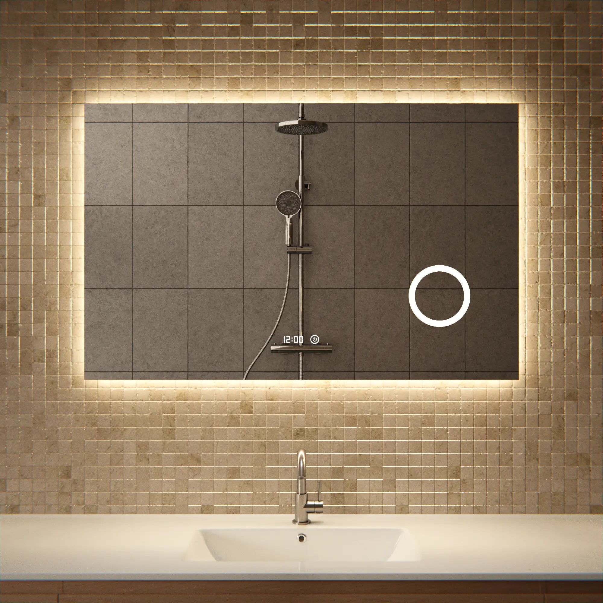 Badkamerspiegel - 110x70cm - Frameloos