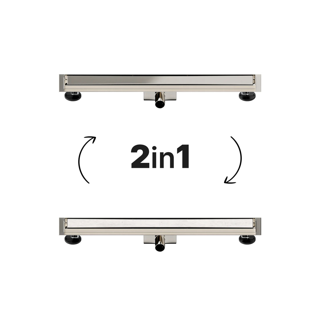 Douchegoot - 70cm - Tegelrooster - RVS - Met Flens