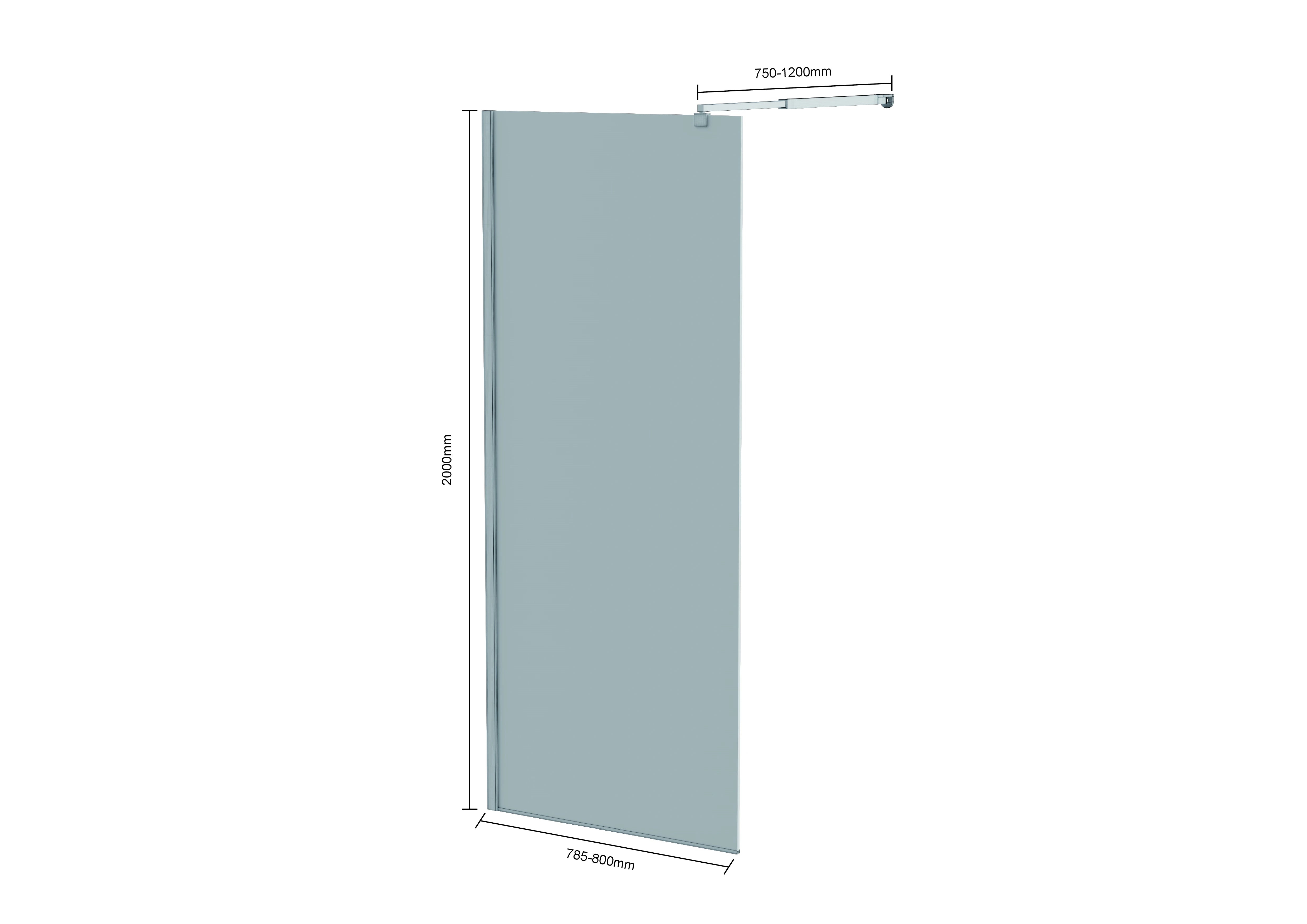 Douchewand Aris - 80x200cm
