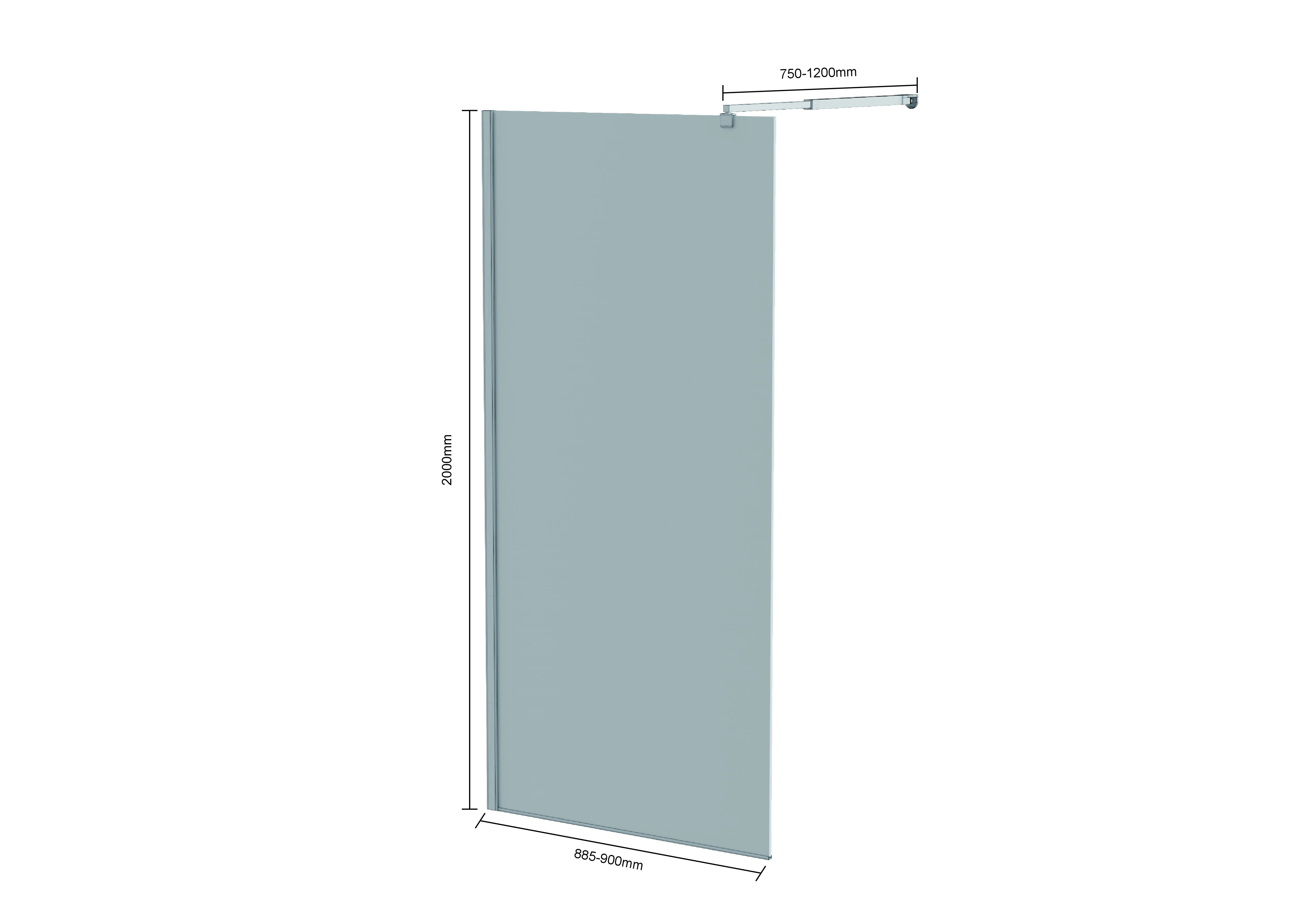 Douchewand Aris - 90x200cm