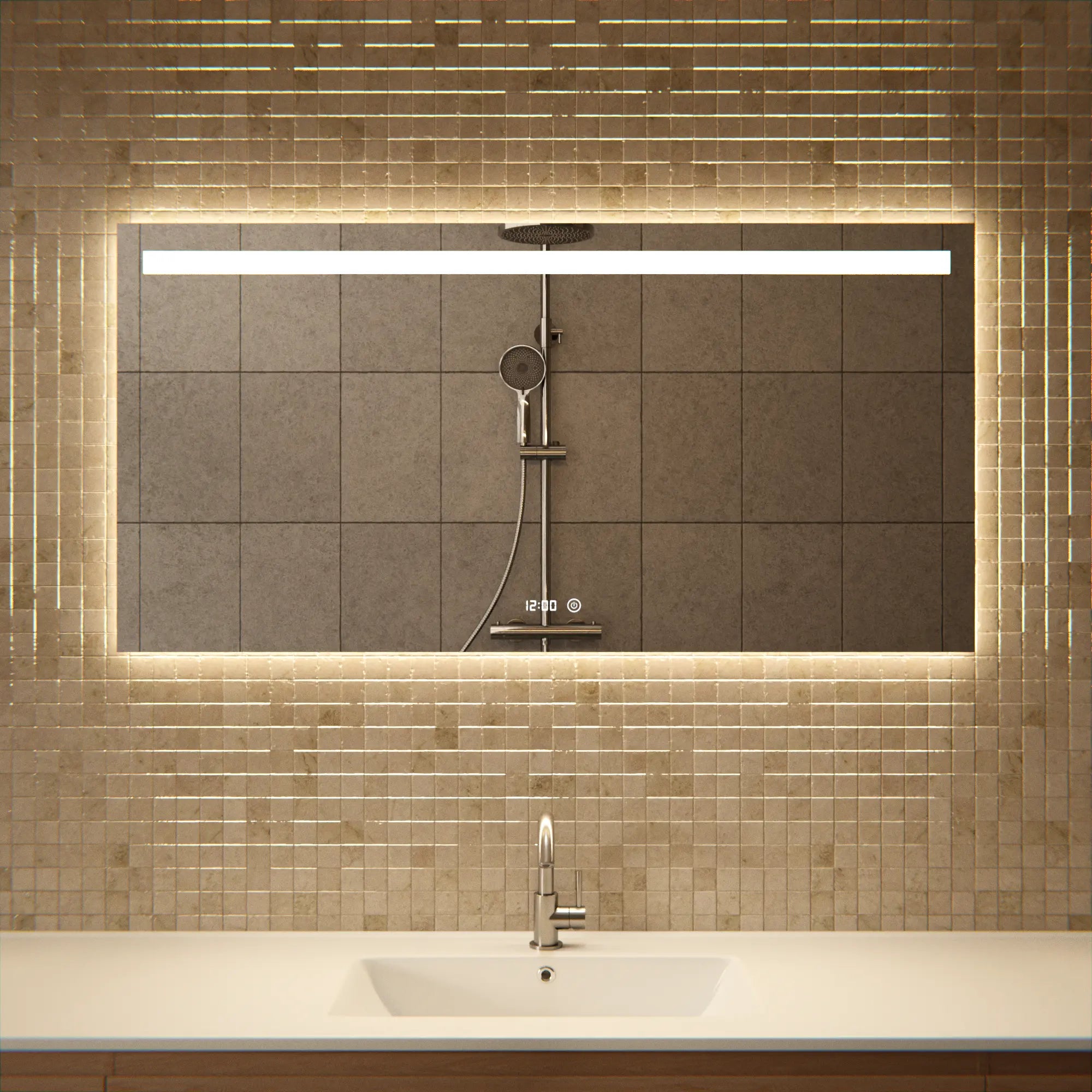 Badkamerspiegel - 120x60cm - Frameloos - PRE-ORDER