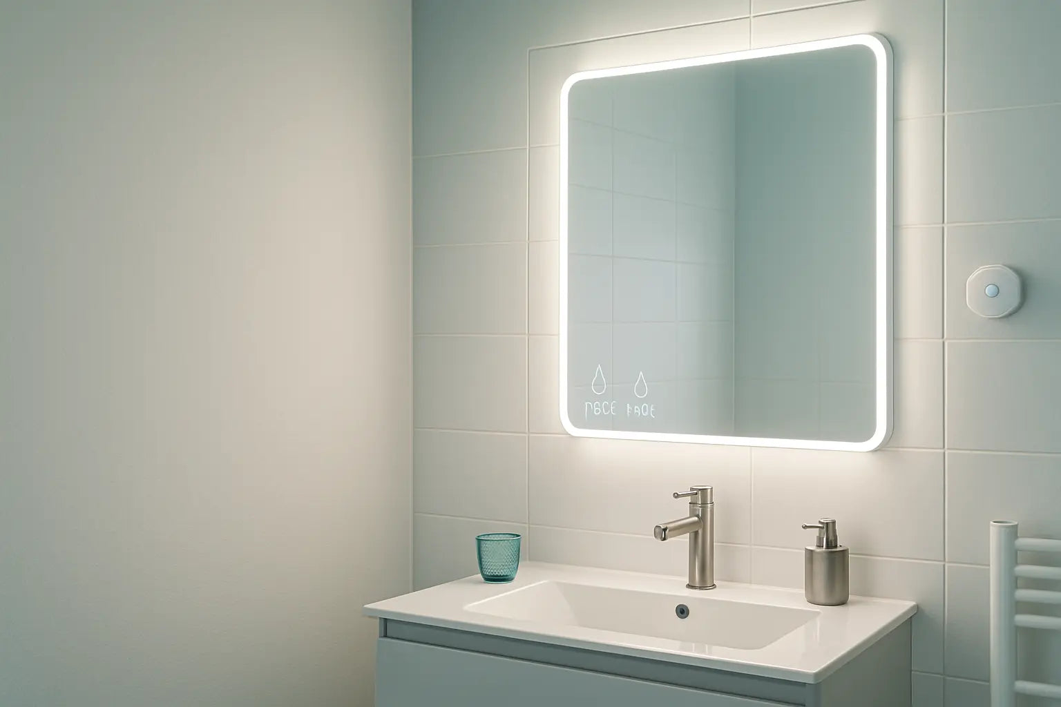 Hoe sluit ik een badkamerspiegel veilig aan (IP44/IP65)?