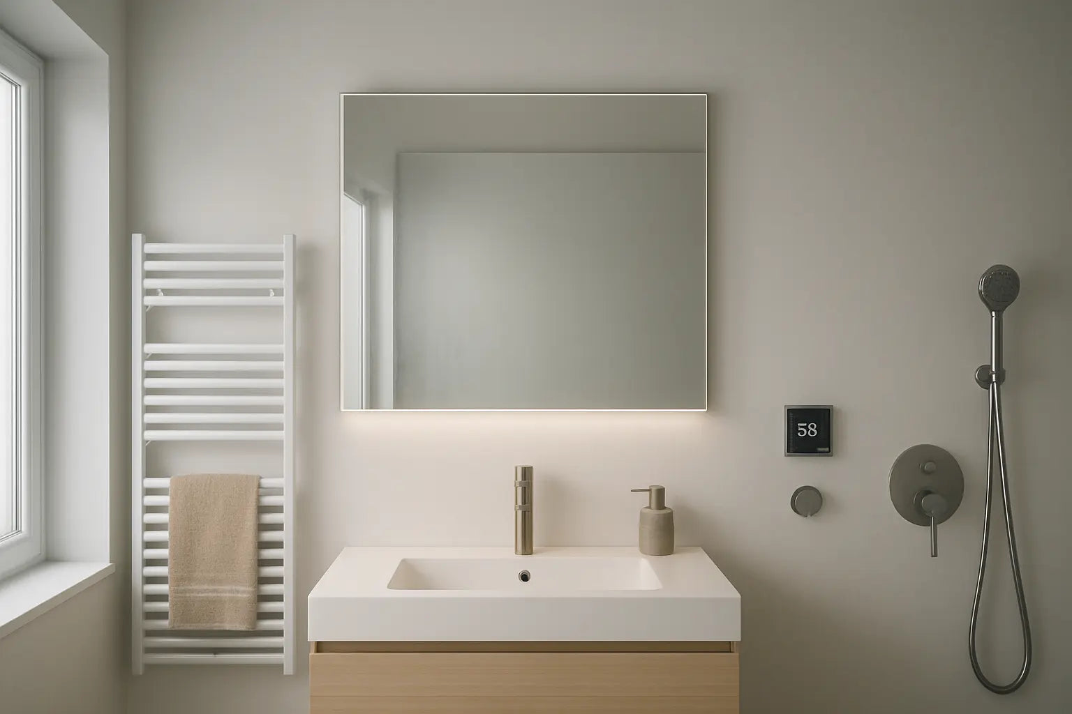 Kan een gewone spiegel in de badkamer?