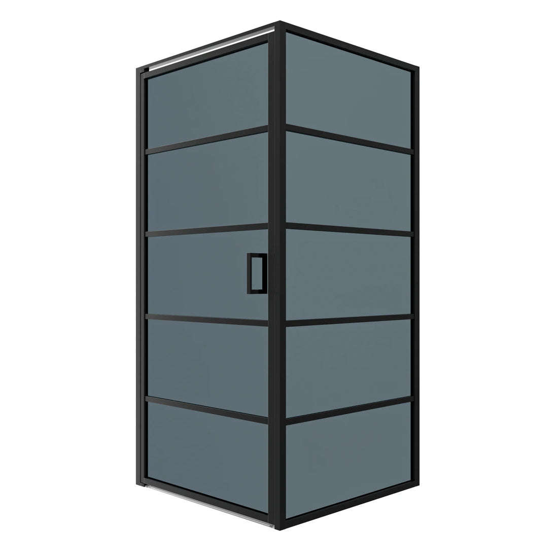 Douchecabine Oris - 90 x 90 x 200cm - Zwart - Met Strepen- Rookglas Nano Coating
