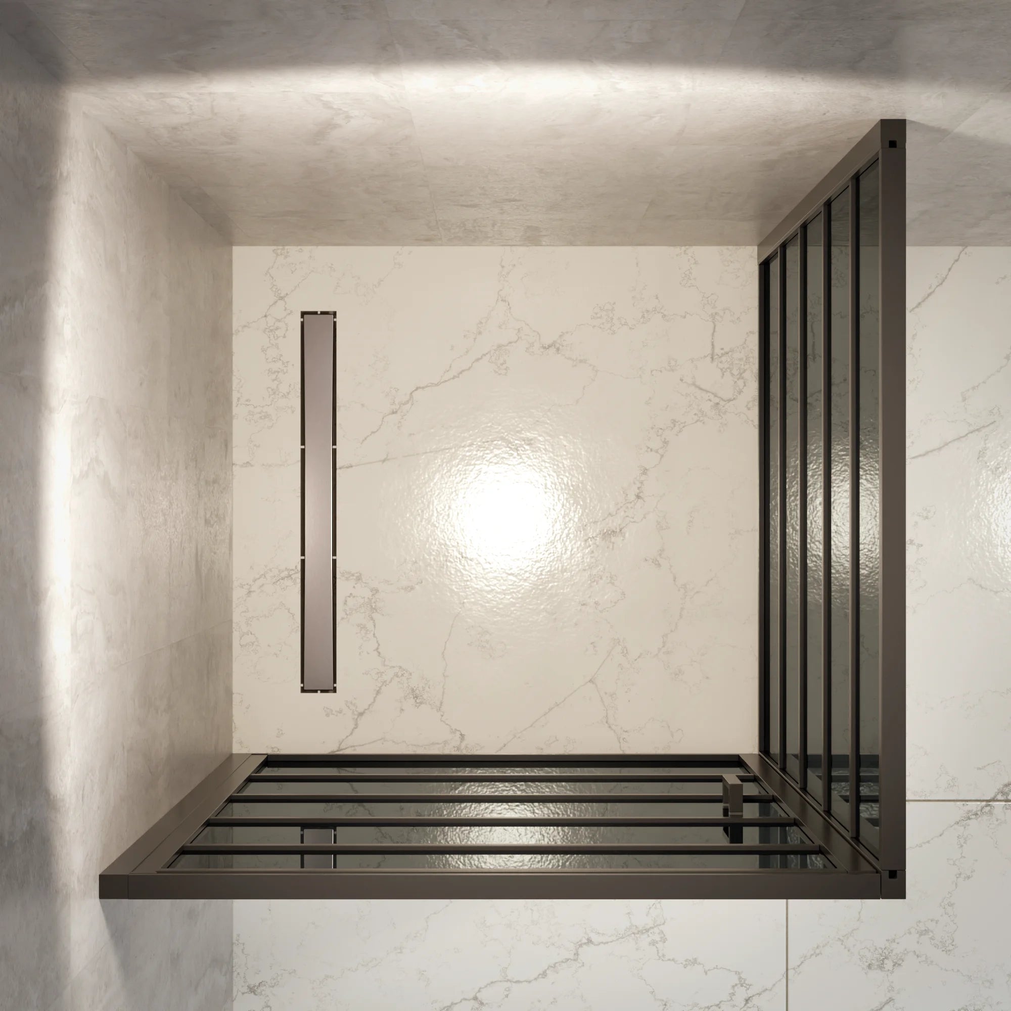 Douchecabine Oris - 90 x 200 - Zwart Glas - Zwart