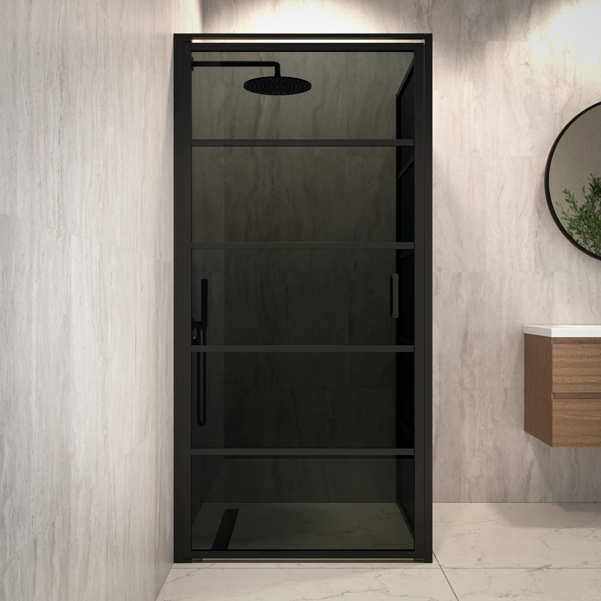 Douchecabine Oris - 90 x 200 - Zwart Glas - Zwart