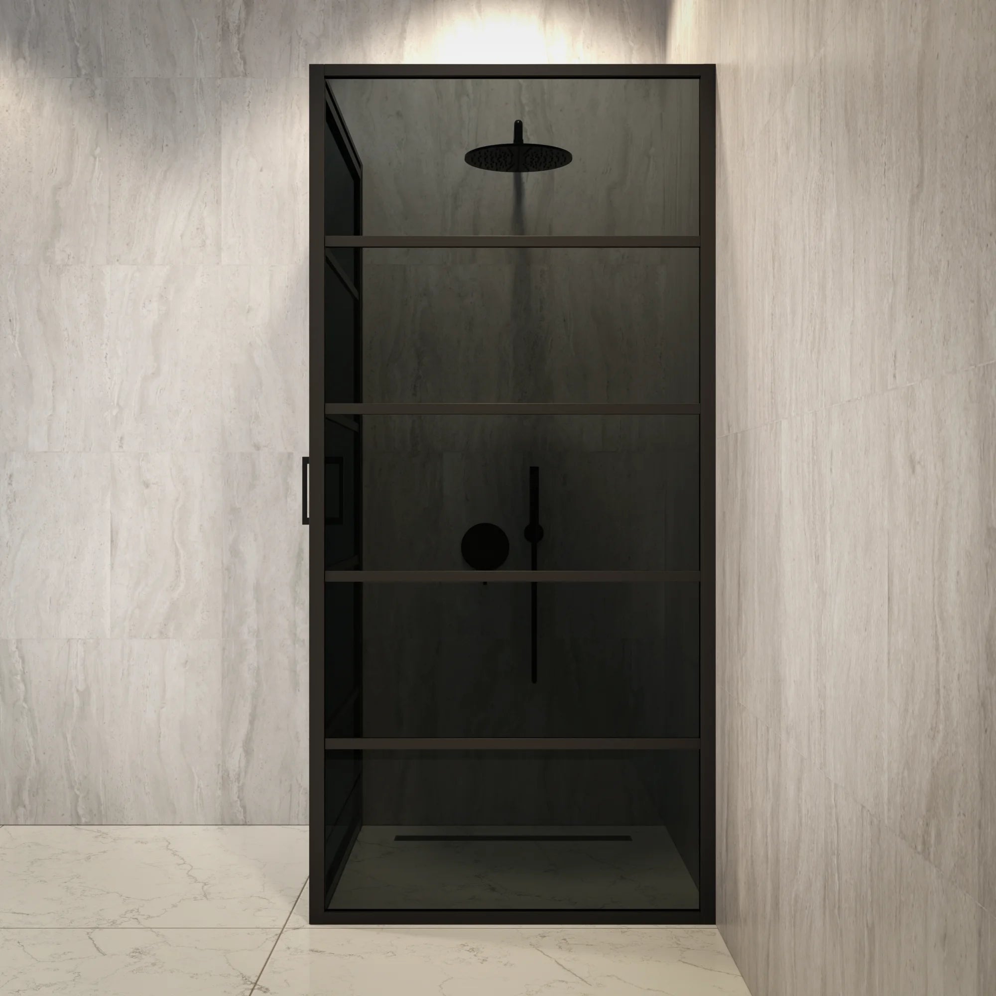 Douchecabine Oris - 90 x 200 - Zwart Glas - Zwart