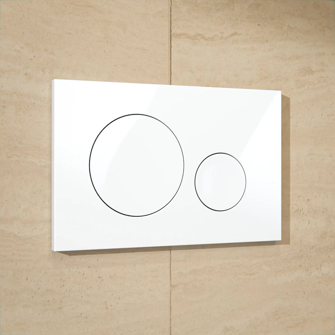 Mirlux Bedieningsplaat - Glanzend wit- ABS Kunstof DualFlush