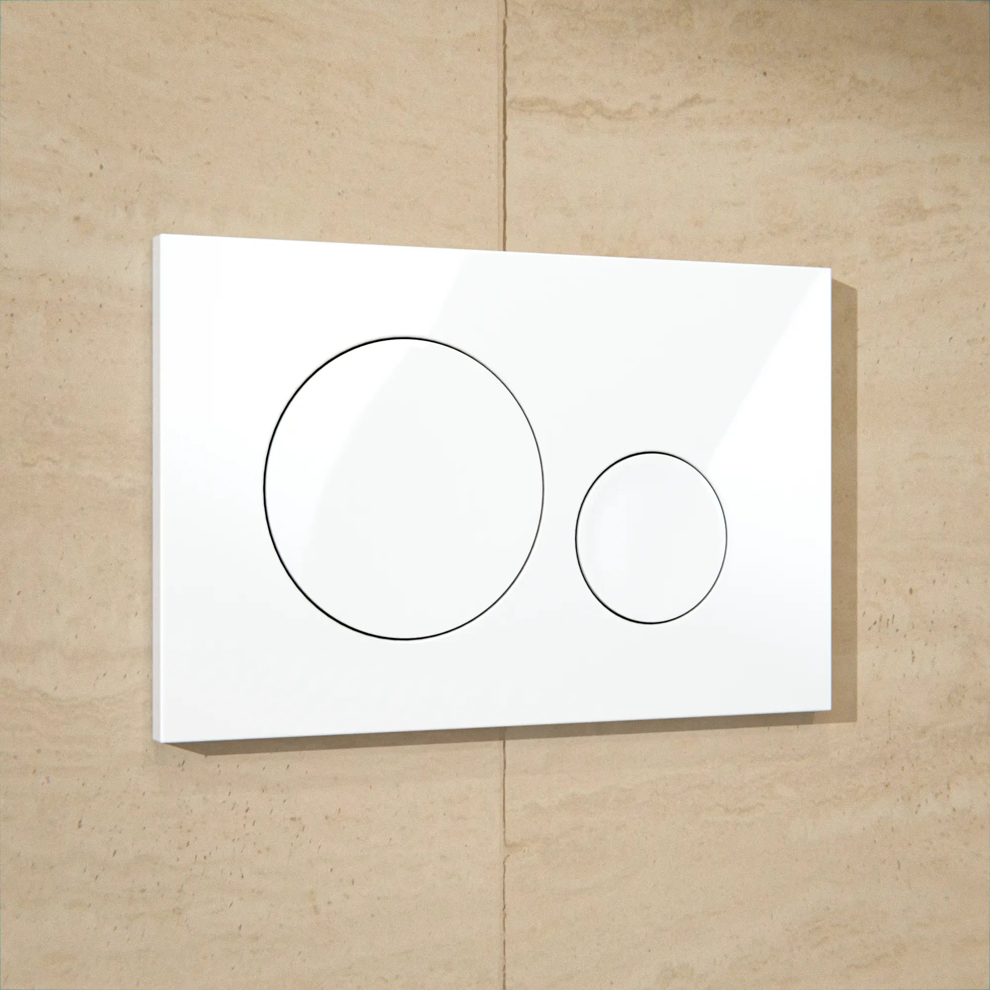 Mirlux Bedieningsplaat - Glanzend wit- ABS Kunstof DualFlush - PRE-ORDER