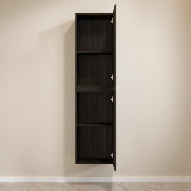 Badkamermeubel set - 100cm - Walnut - Wastafel Wit