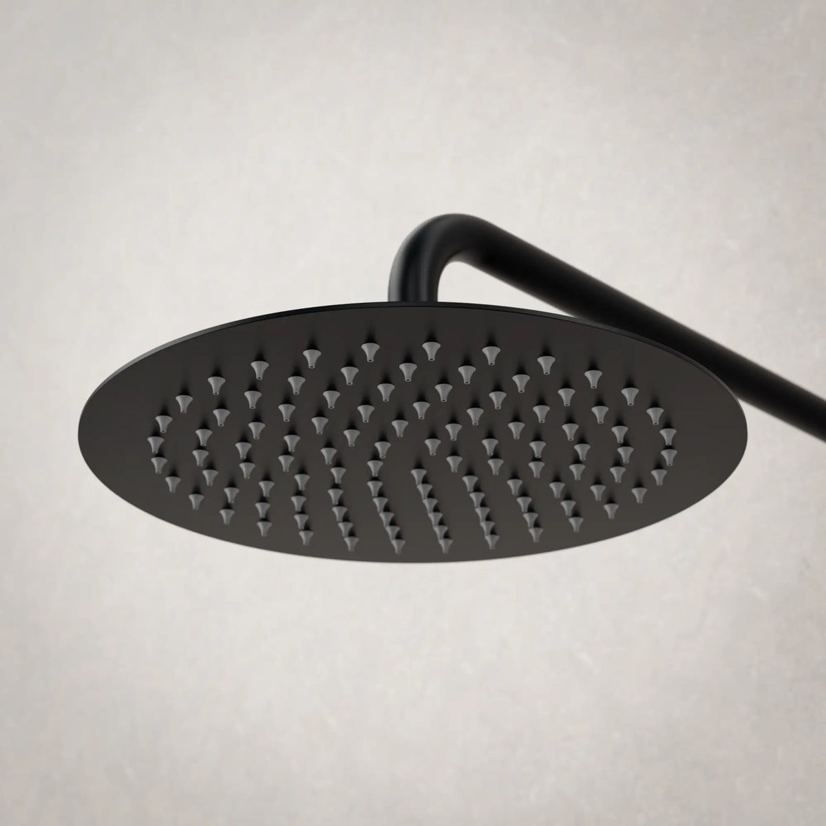 Inbouw Regendouche Riva - Mat Zwart met Thermostaatkraan - 25 cm