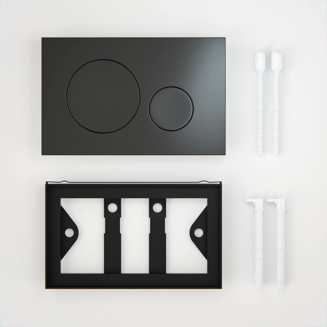 Mirlux Bedieningsplaat - Mat Zwart - ABS Kunstof DualFlush - PRE-ORDER