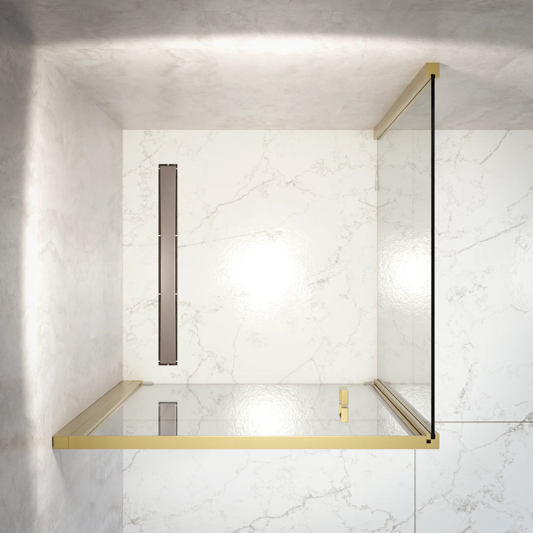 Douchecabine Vela - 90 x 90 x 200cm - Goud - Nano Coating