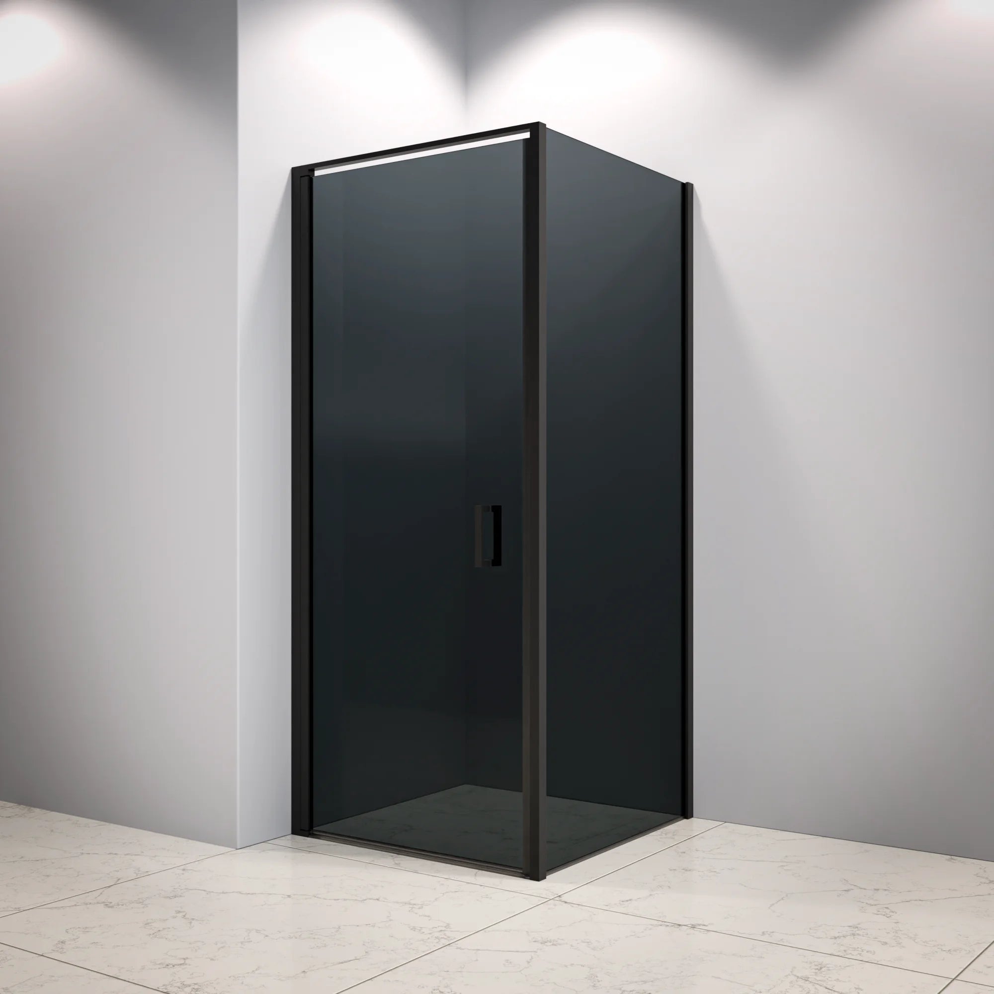 Douchecabine Vela - 90 x 200 - Smoked Glass - Zwart