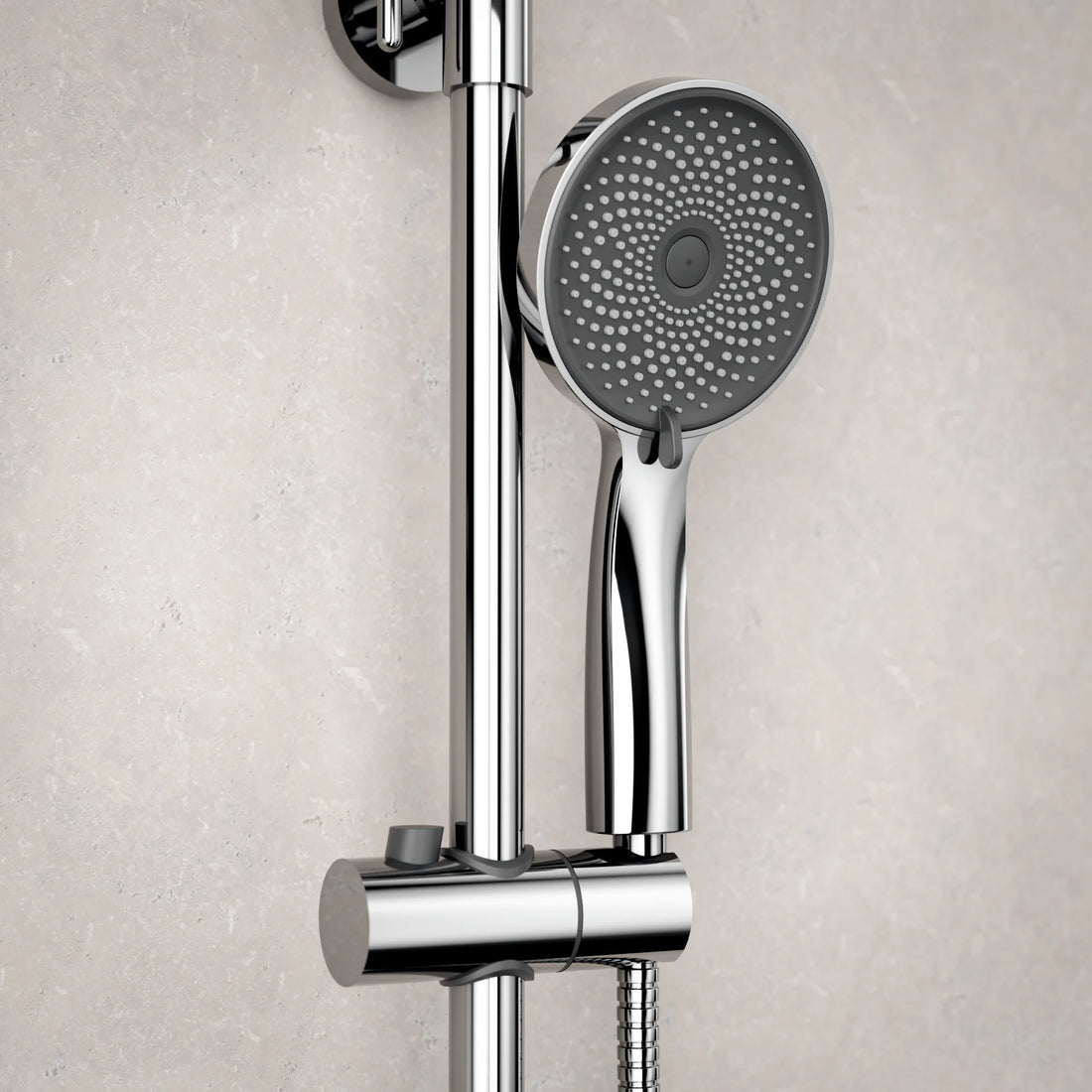 Regendouche Luno - Chroom met Thermostaatkraan - 22 cm